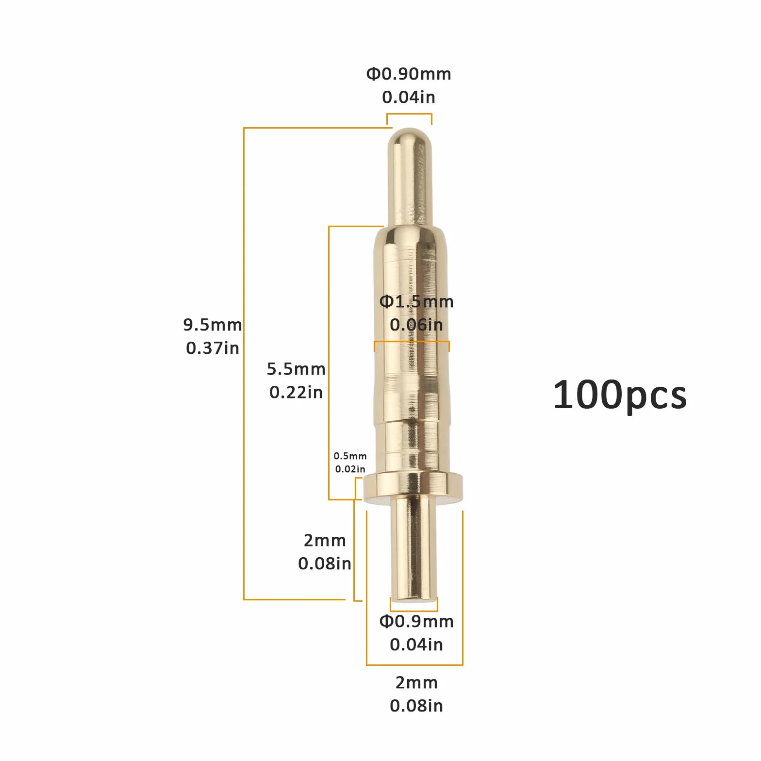 Sondy do testu prądu Pogo Pins 9,5 mm 24 V DC 1,5 A Złącze do telefonów komórkowych