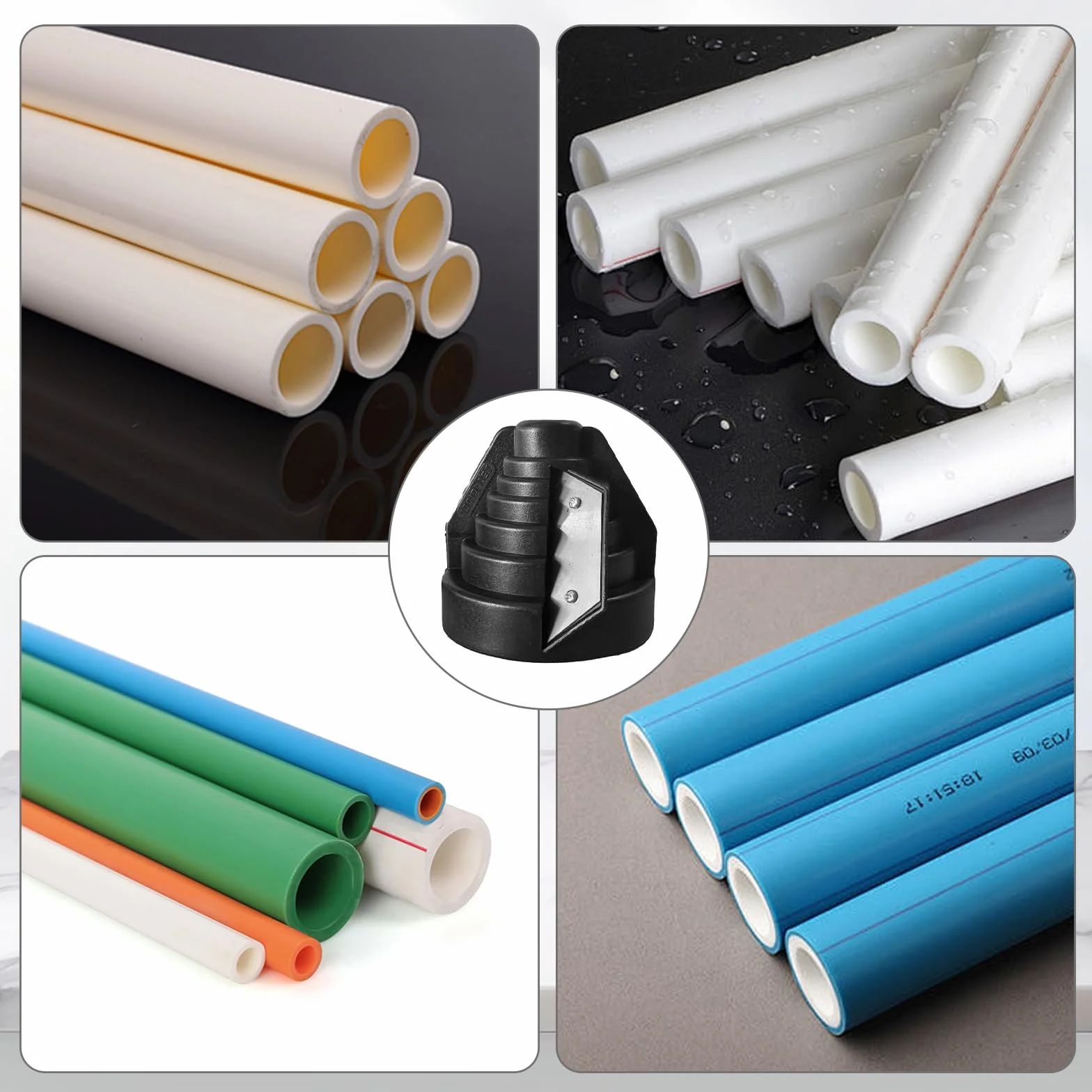 Narzędzie do gratowania rur, plastikowe narzędzia do fazowania, narzędzie do usuwania zadziorów do rur PVC, narzędzie do fazowania rur 20, 25, 32, 40, 50 i 63 mm