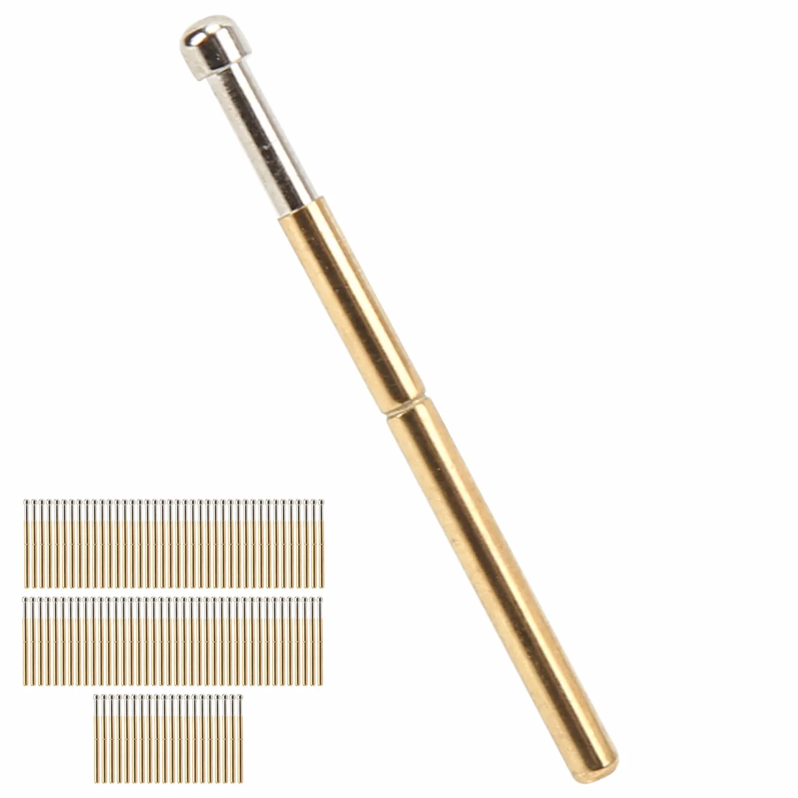 100 Szt. Sprężynowe Sondy Testowe P125-D Duża Okrągła Główka Typu 2.0mm Średnica Pogo Pin Narzędzia Testowe Pin Testowy PCB
