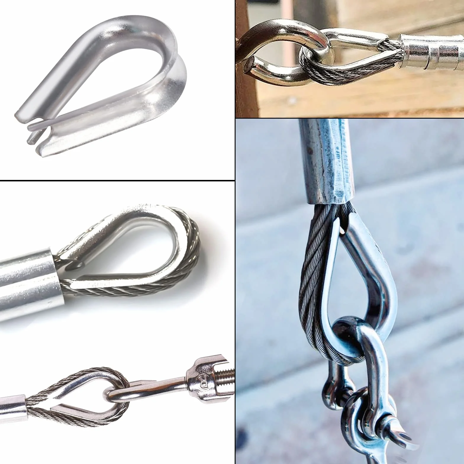 15 sztuk zacisków linowych 4 mm zestaw zacisków linowych ze stali nierdzewnej M4 4 mm zacisk do liny drucianej 4 mm linka druciana zacisk do liny drucianej