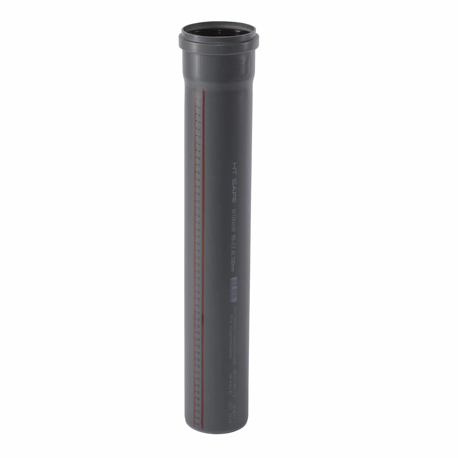 Ostendorf HTsafe rura HT z mufą DN 90 mm 500 mm szara