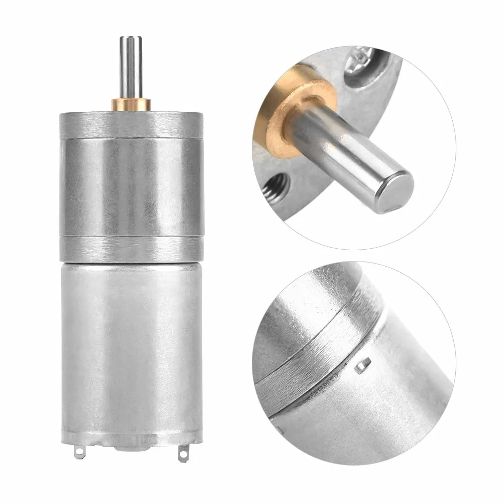 Motoreduktor, 1 szt. 25mm DC 12V 25GA-370 Metalowy Motoreduktor o Niskiej Prędkości do Zamka Elektronicznego (12 V 30 obr./min)