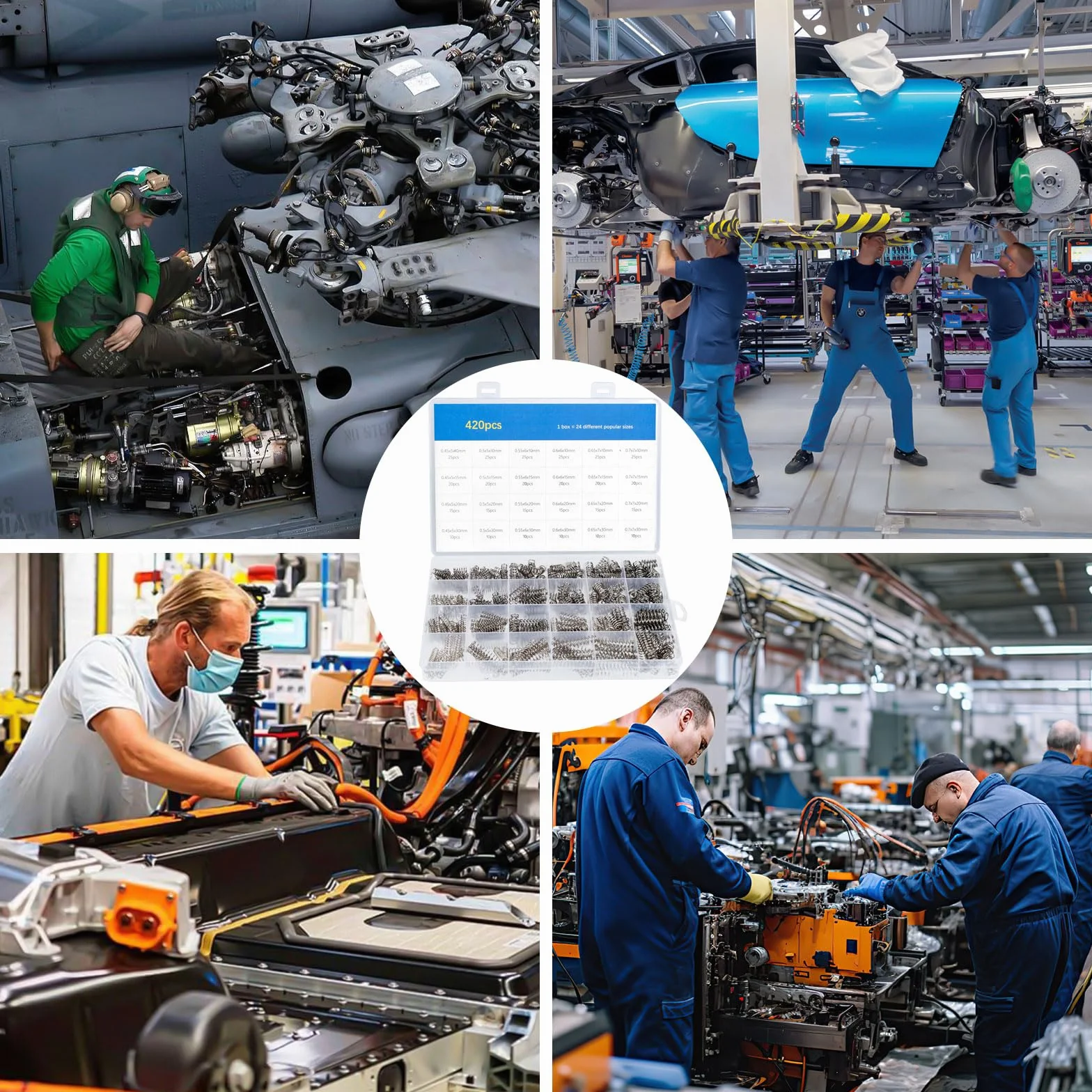 420 sztuk mała sprężyna kompresyjna 10 15 20 30 mm sprężyna dociskowa, sprężyna dociskowa ze stali nierdzewnej 304 do majsterkowania rzemiosło naprawcze