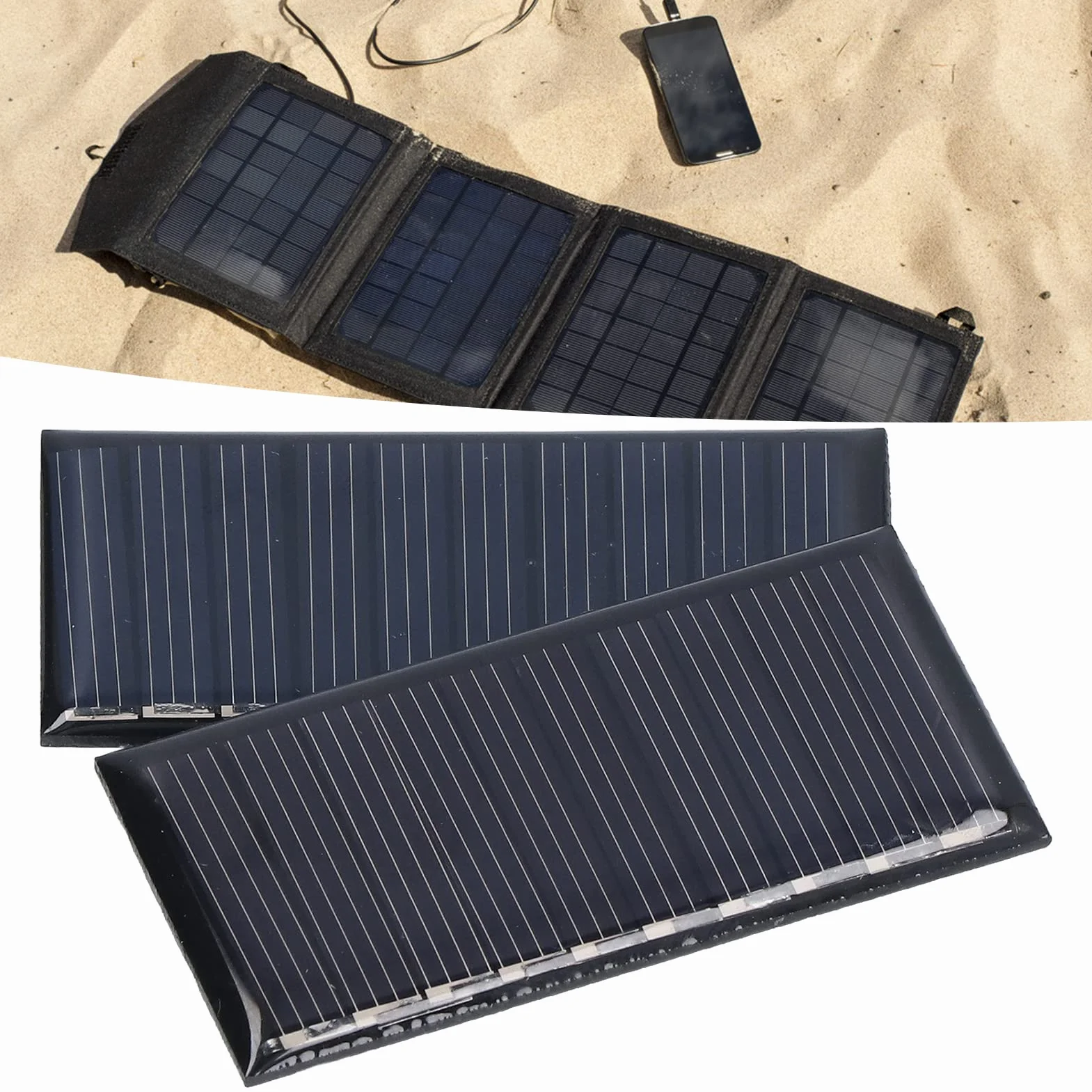 Panele słoneczne polikrystaliczne 5V 50mA 60x30mm do projektów DIY
