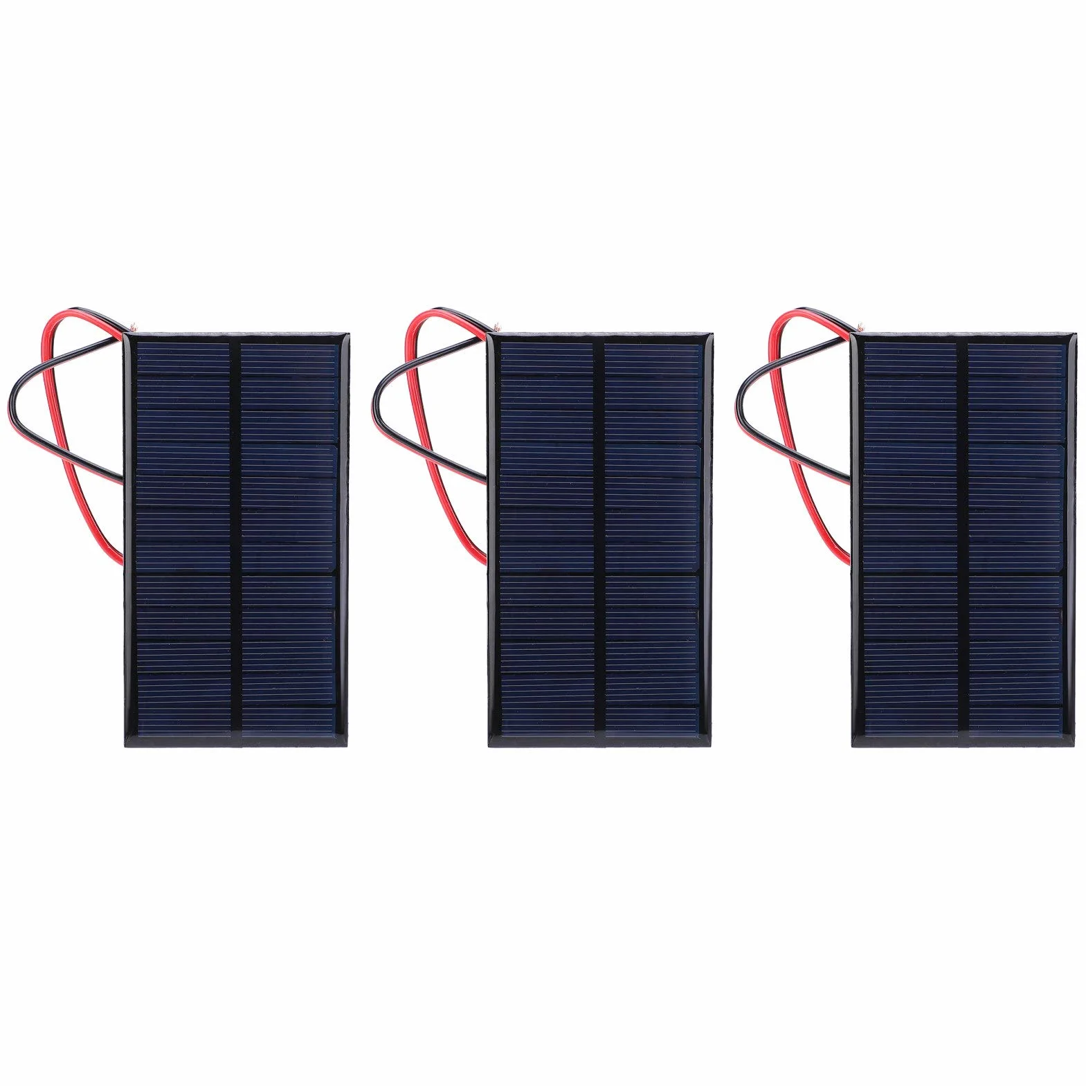 Eujgoov 3 Szt. Panel Słoneczny DC 6V 1W Moduł Polikrystalicznego Ogniwa Słonecznego Mikro Panel Słoneczny do ładowarki Baterii Słonecznych