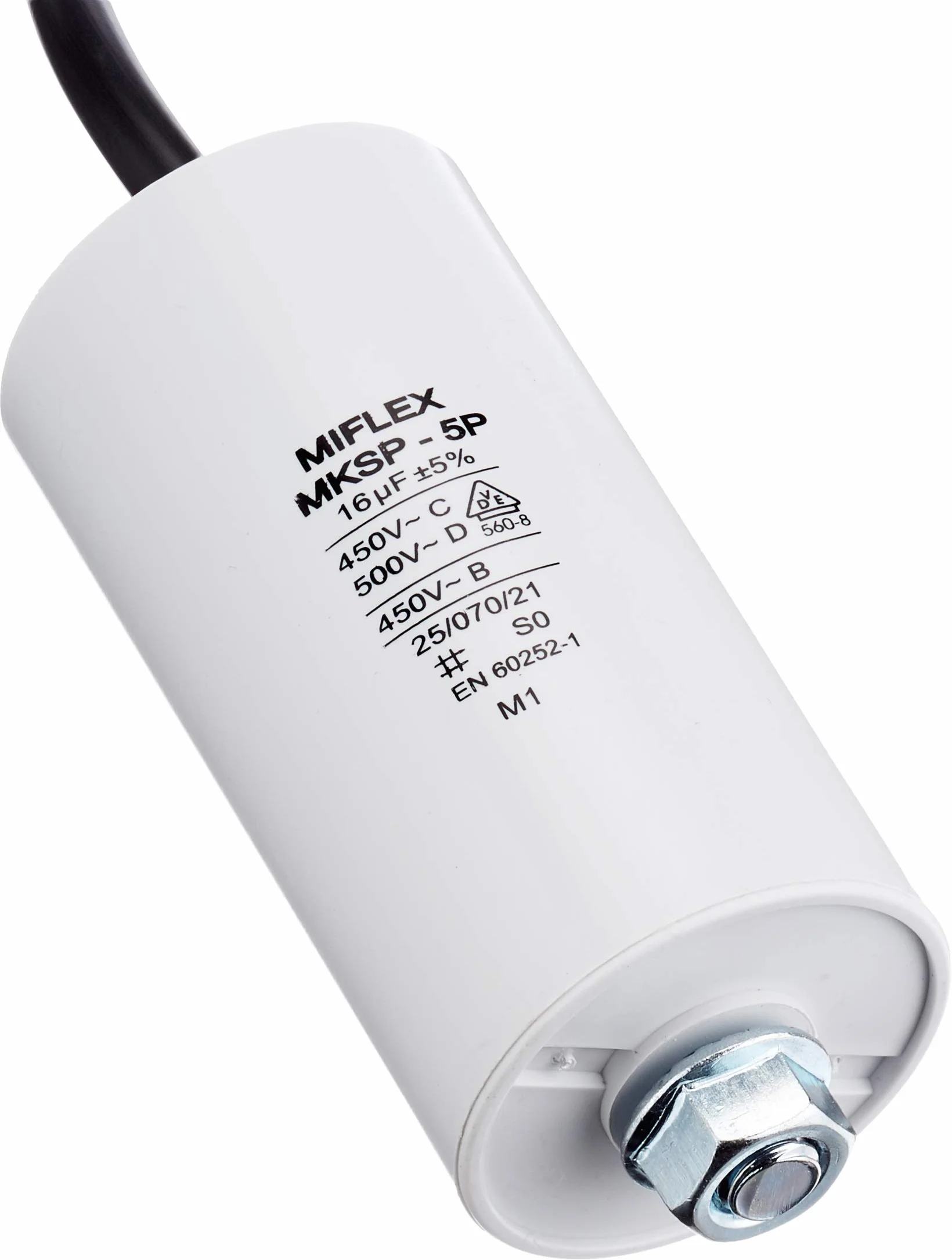 Miflex Kondensator silnika rozruchowego 16μF 450V 40x78mm