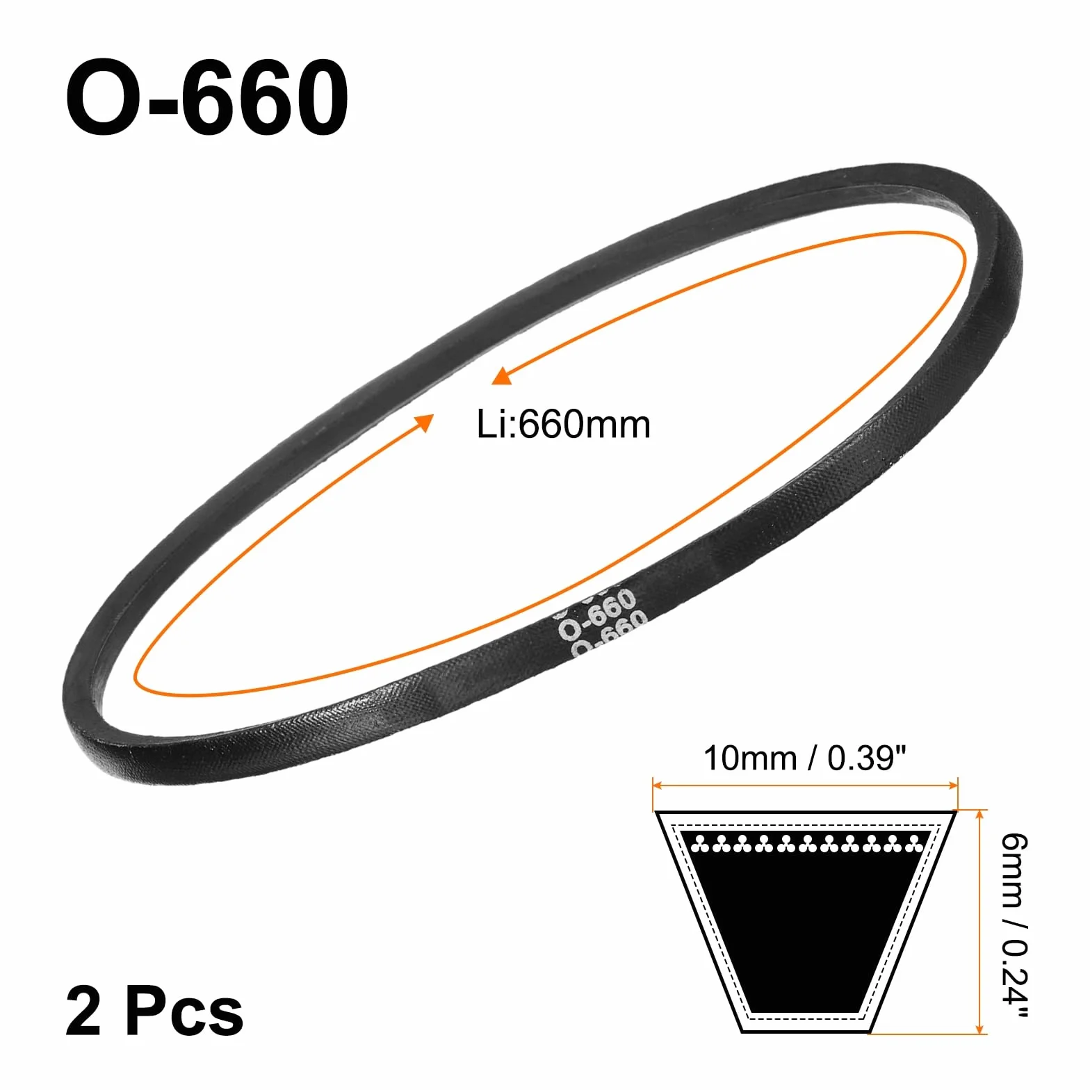 QUARKZMAN O-660 pasek V 660mm gumowy pasek napędowy
