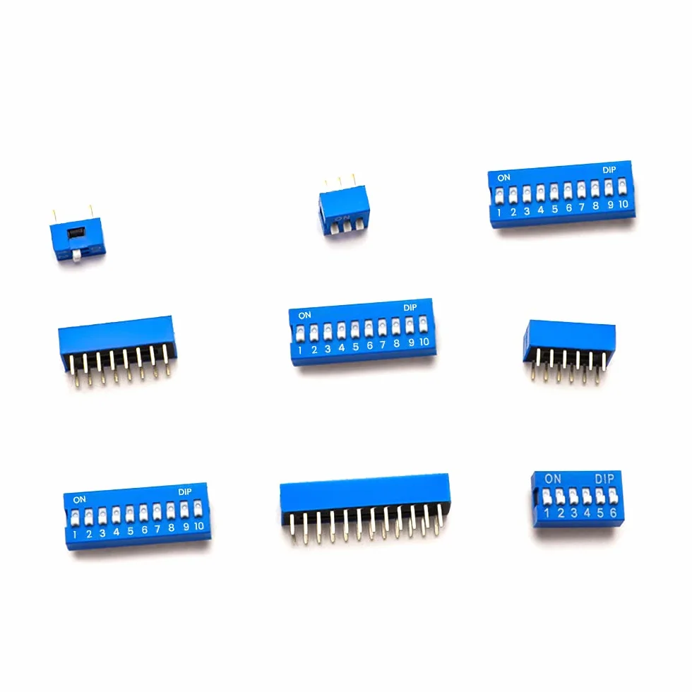 VooGenzek 40 Sztuk Przełącznik Dip 2.54 mm On Off Slide Type Switch do Płytek PCB