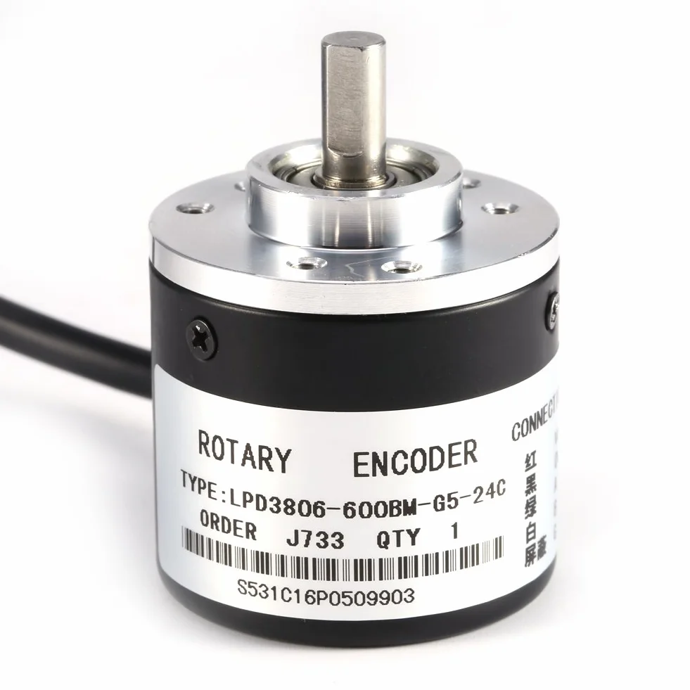 Enkoder obrotowy fotoelektryczny przyrostowy 600P/R 5-24V 0,24" Wał Fazy AB
