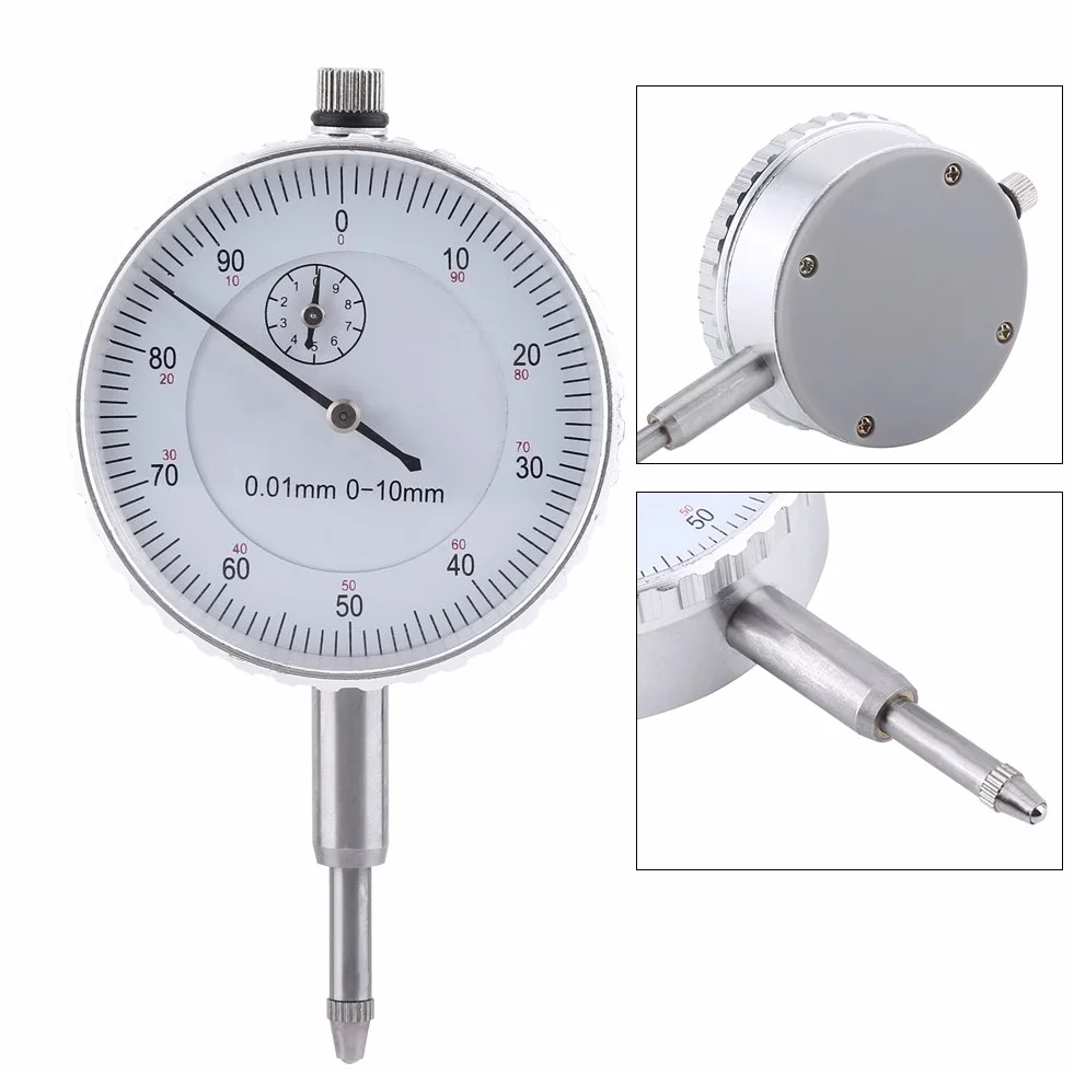 Czujnik zegarowy, Wskaźniki zegarowe Aukson 0-10MM Measurement messuhr mit magnethalter Exterior 0.01mm Precyzyjny zegarek