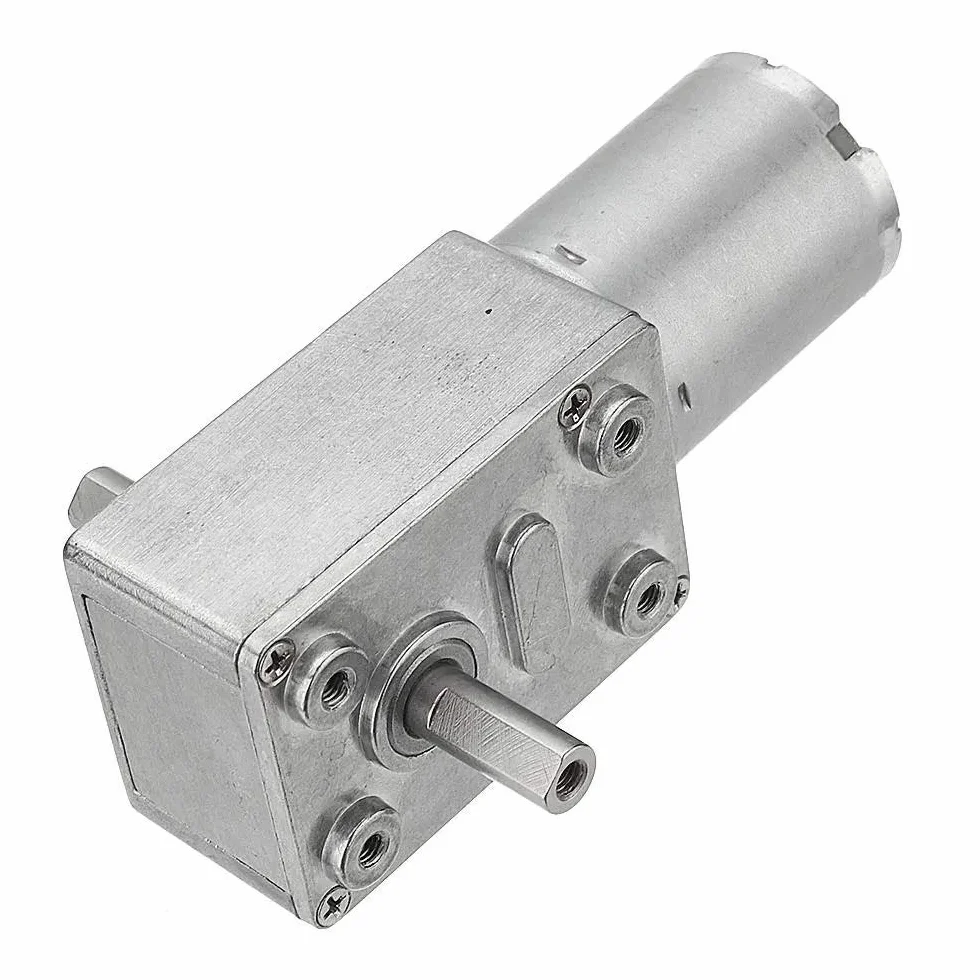 DollaTek JGY-370 DC 12V 150RPM Podwójny wał przekładnia ślimakowa motoreduktor samoblokujący