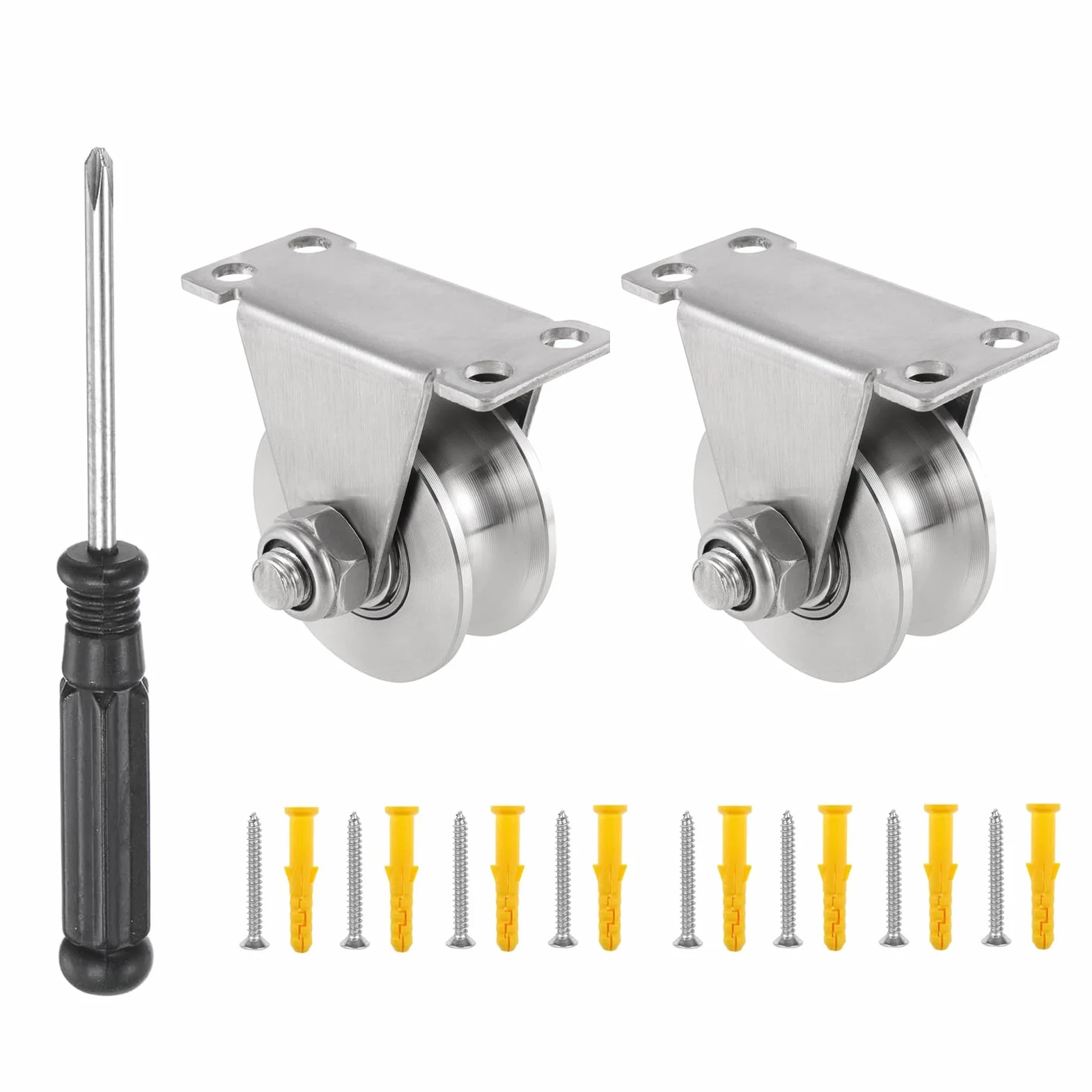 Krążki zwrotne stal nierdzewna 304 z łożyskami kulkowymi do wciągarki fitness 32 mm, nośność 250 kg