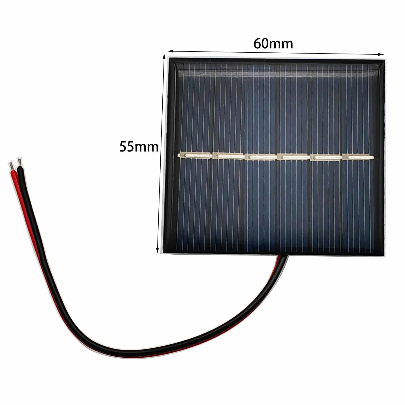 Zestaw 6 ogniw paneli słonecznych 3V 0,55W 60x55mm do projektów DIY