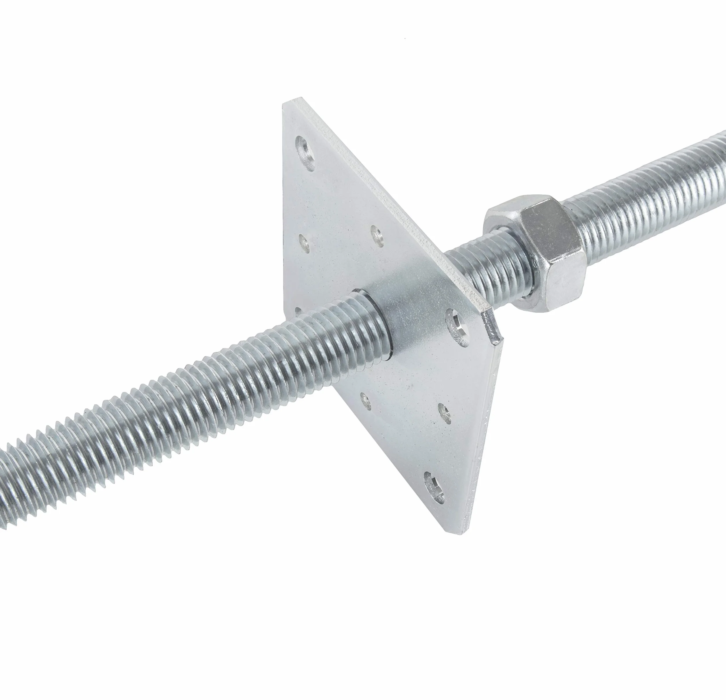 ADGO Podstawa Słupa Kotwa Regulowana Pręt Gwintowany 160 x 500 mm M24, do Betonu
