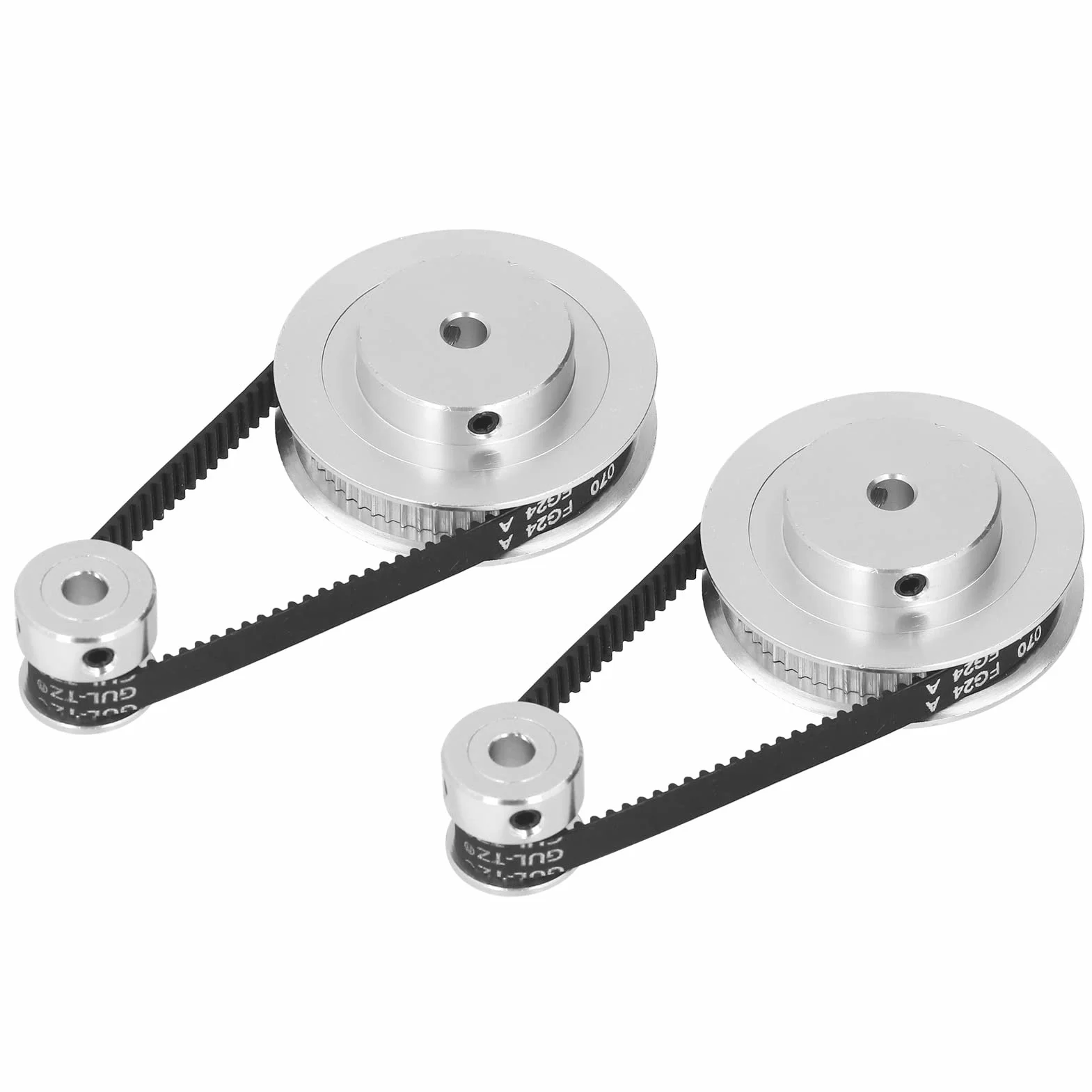 2-pakowe Koło Synchroniczne - Elastyczny, Zamknięty Pasek Rozrządu 20T 60T, Koło Rozrządu ze Stopu Aluminium Długość 200mm, Szerokość 6mm(Otwór 5mm/0.2in)