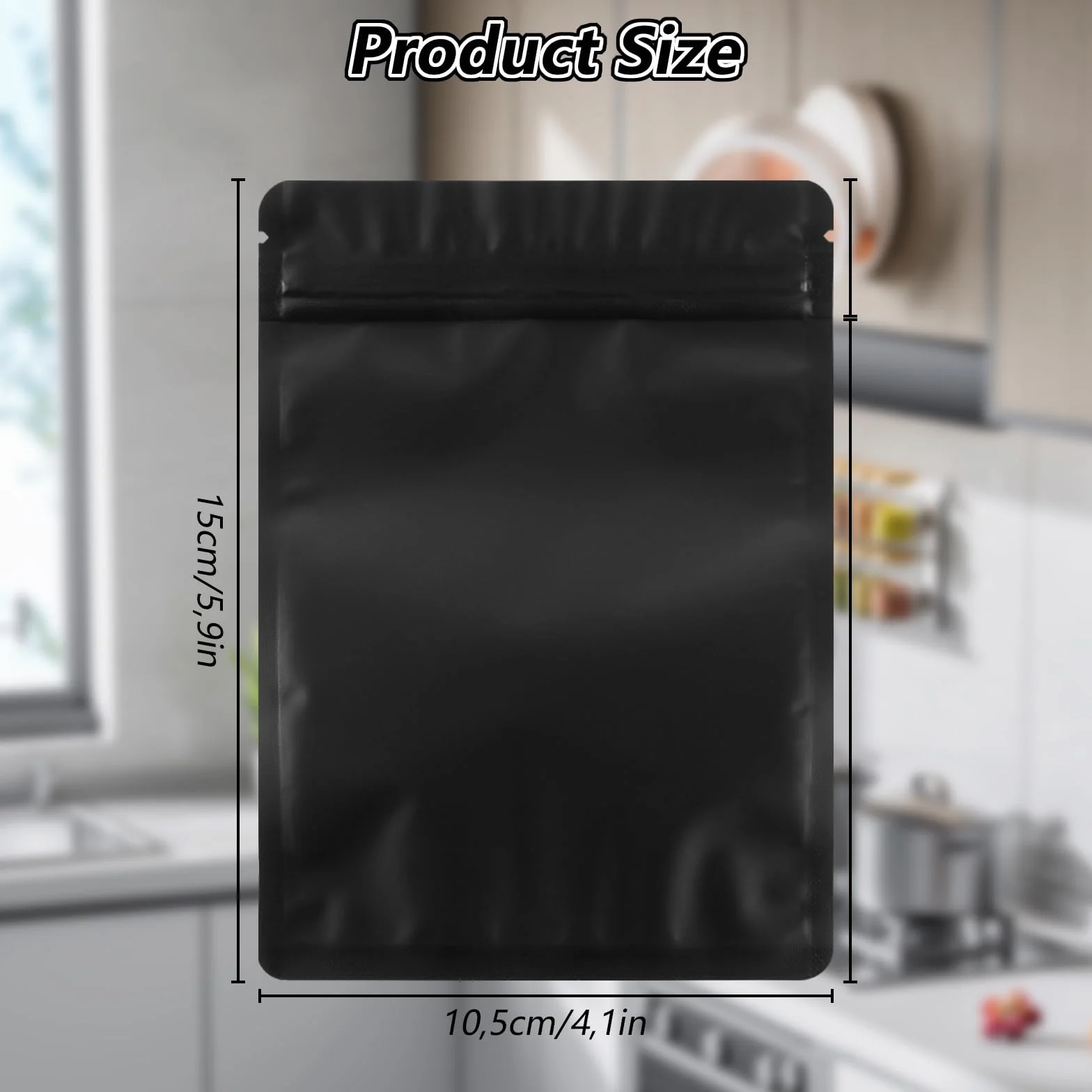 SHUESS 300 sztuk 15 x 10,5 cm woreczki z mylaru, zamykane na zamek błyskawiczny, matowe, z folii aluminiowej, torebki z zamkiem błyskawicznym, zgrzewalne worki do przechowywania żywności