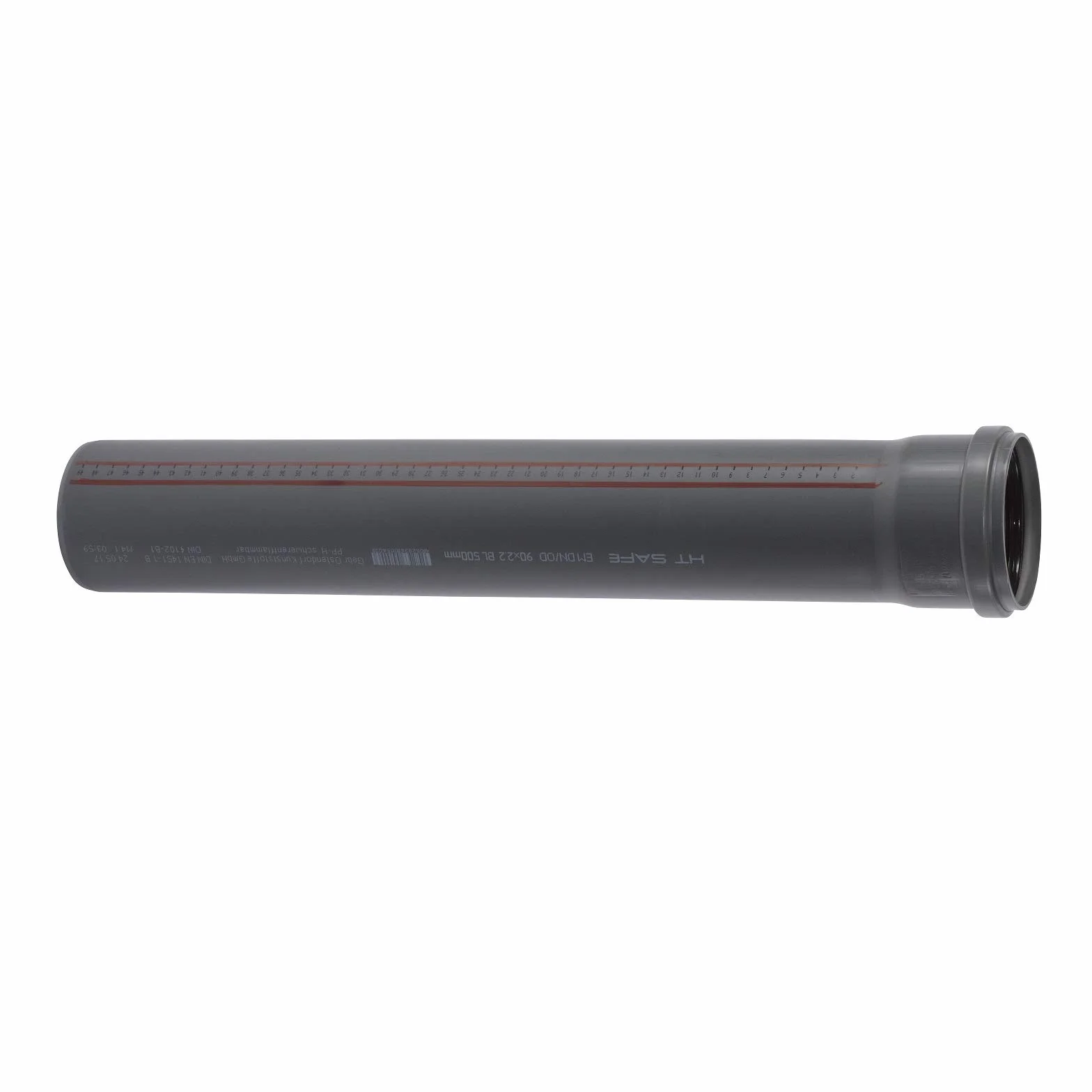 Ostendorf HTsafe rura HT z mufą DN 90 mm 500 mm szara