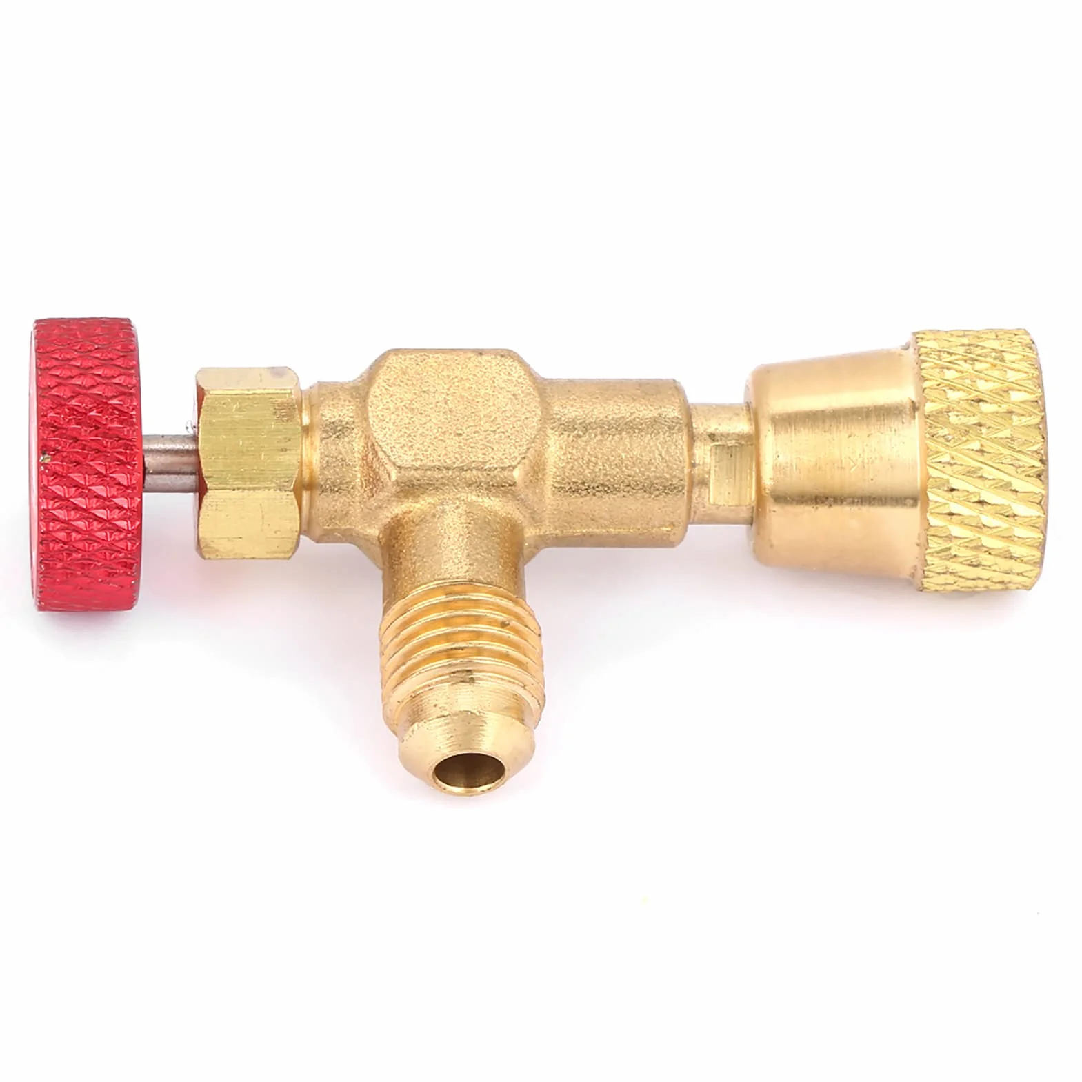Adapter do klimatyzacji R410a Zawór Regulacji Przepływu Czynnika Chłodniczego Mosiężny 1/4''-5/16'' Zawór Żeński Serwis Klimatyzacyjny Elastyczne Ładowanie