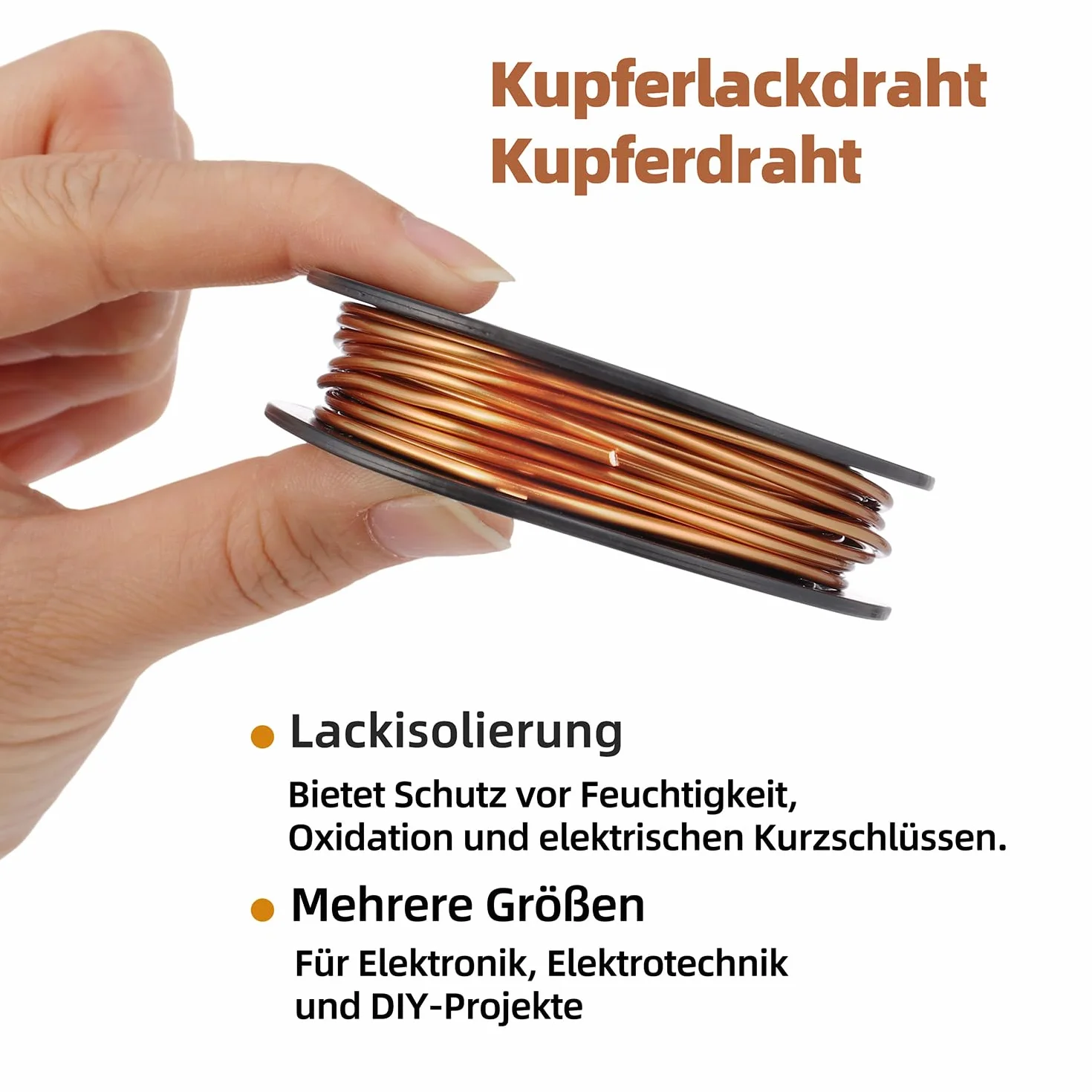 drut miedziany, 0,3 mm x 100M miedziany drut lakierowany, 99,9% czysty drut miedziany T2 drut magnetyczny do elektrotechniki, rzemiosła, spawania i DIY