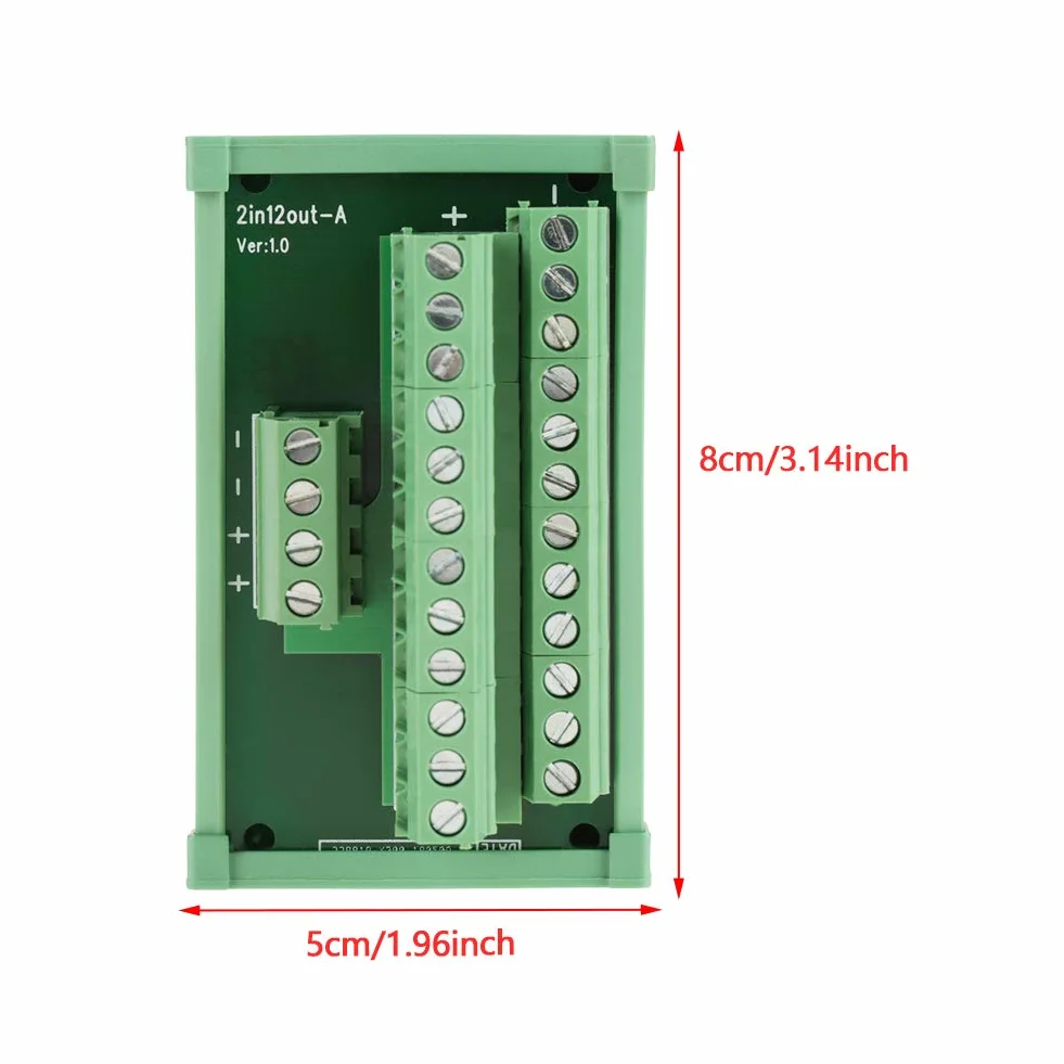 Hilitand blok rozdzielczy 12-pozycyjny moduł dystrybucji zasilania na szynę DIN 35 mm