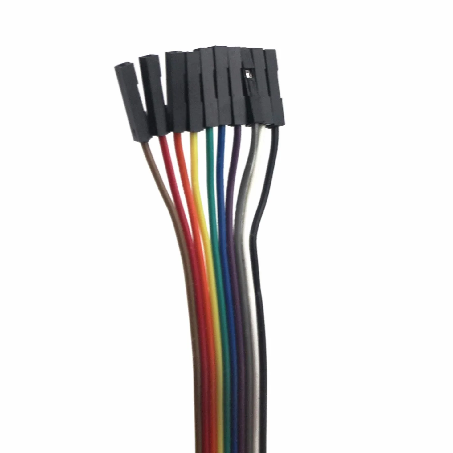 10 szt. Dupont gwint USB analizator logiczny hak testowy klips chwytak przewody rozruchowe i styki interfejsu idealny do eksperymentów elektronicznych (czarny)