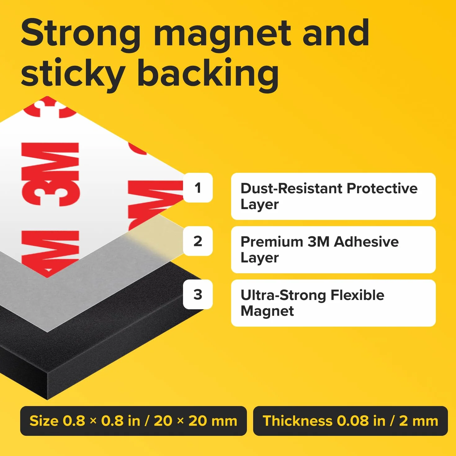 X-Bet Magnet Magnetic Squares MT5 Kwadraty Magnetyczne, Czarny, 110 szt.