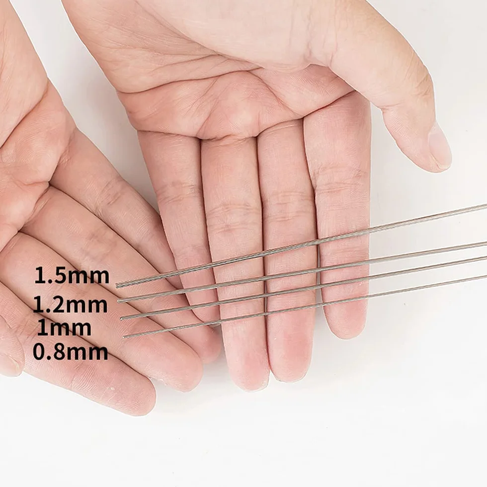 20 szt. 50 cm drut sprężynowy ze stali nierdzewnej twardy drut pełny twardy prosty drut 0,2-3 mm drut ze stali sprężynowej (1,2 mm)