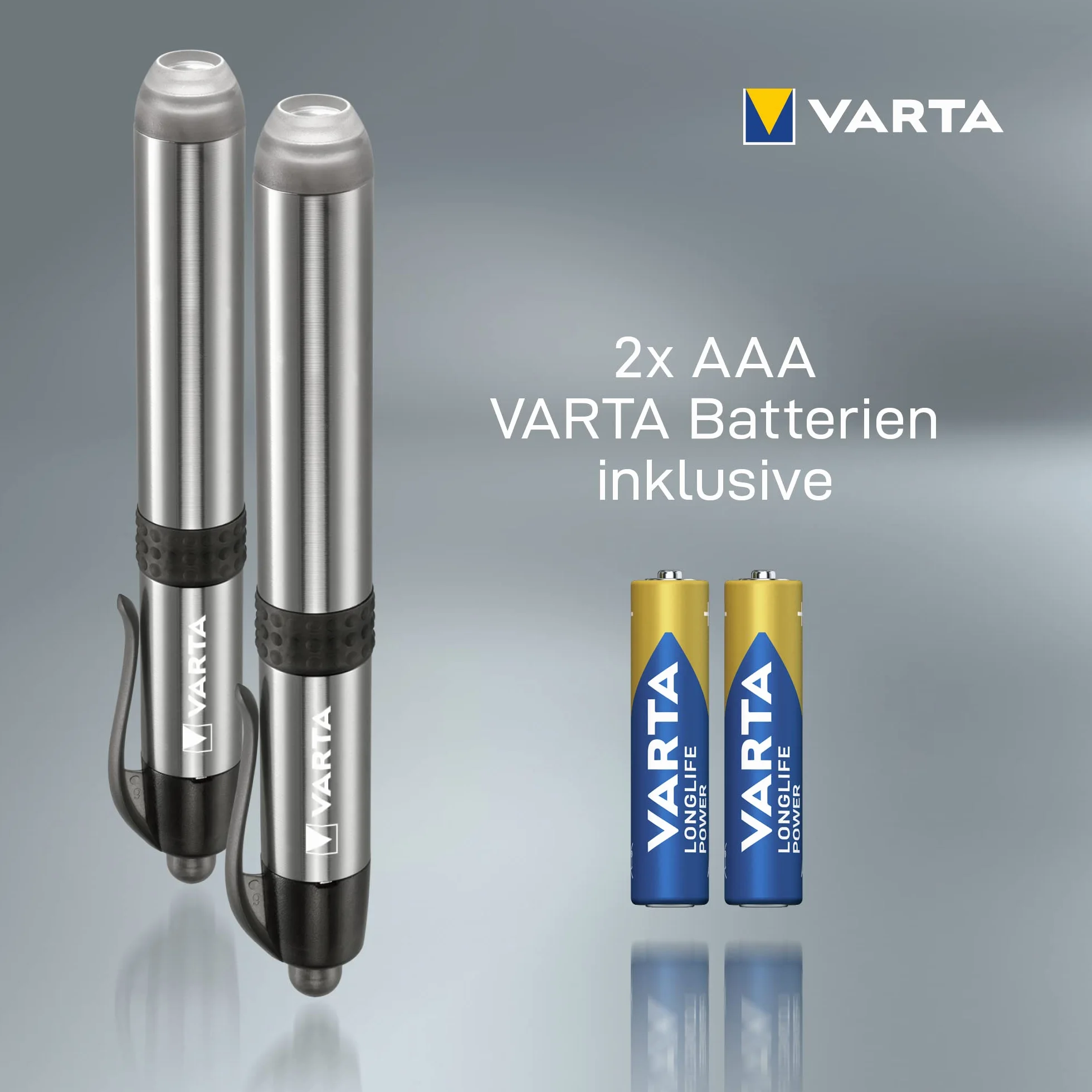 VARTA Lampa diagnostyczna LED dwupak, Pen Light, bateria AAA