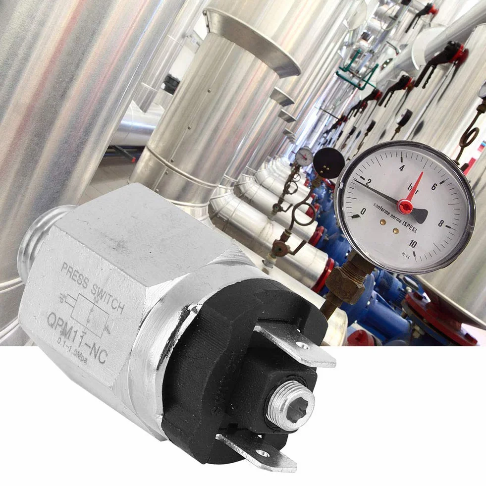 Pneumatyczny regulowany przełącznik ciśnienia QPM11-NC G1/4in AC220V 48VAC/DC