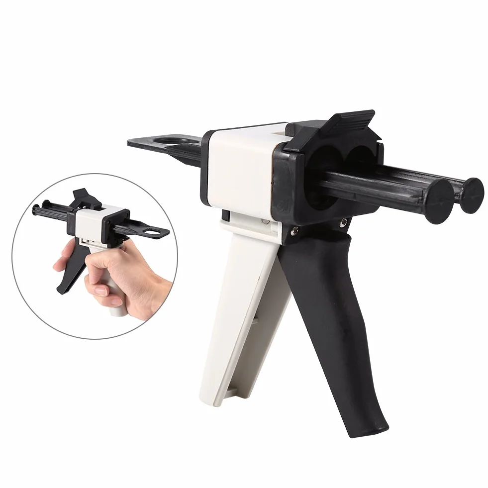 Pistolet Dozujący, Wkład Dozujący 50 Ml, Dozownik do Mieszania, Pistolet do Uszczelniania, Uniwersalny do Wycisków Dentystycznych (1:1, 2:1)