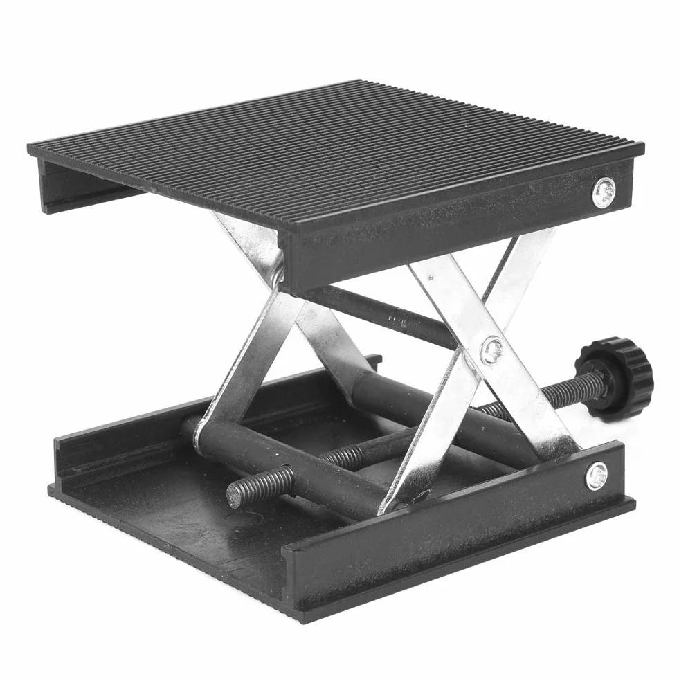 Podnośnik Mini Jack, Plastikowa Płyta i Wspornik Metalowy Platforma Podnosząca Stojak na Poziom/laboratorium 90X90Mm