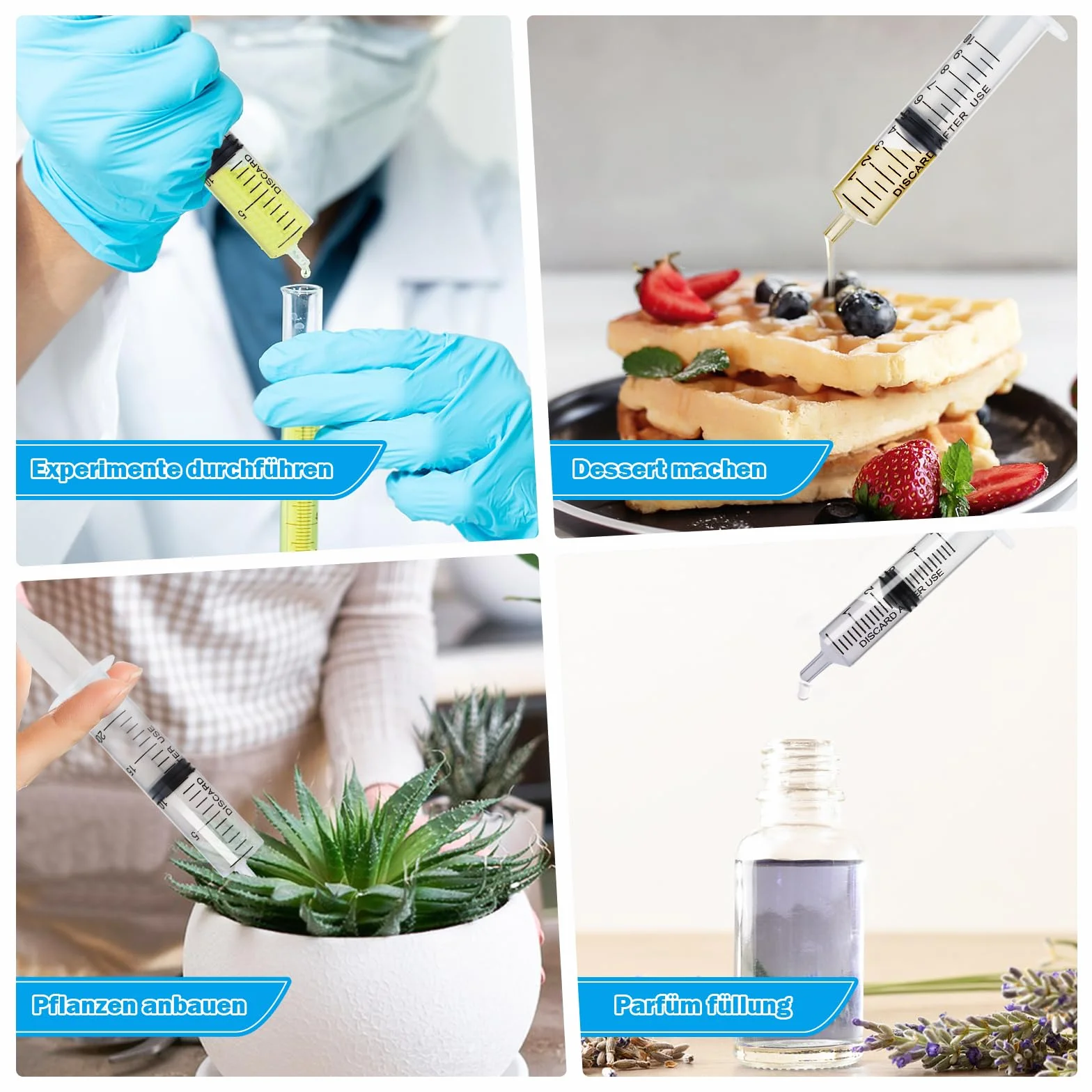 Strzykawki dozujące 5 ml 10 ml 20 ml zestaw 20 sztuk bez igły do hodowli zwierząt kosmetyków