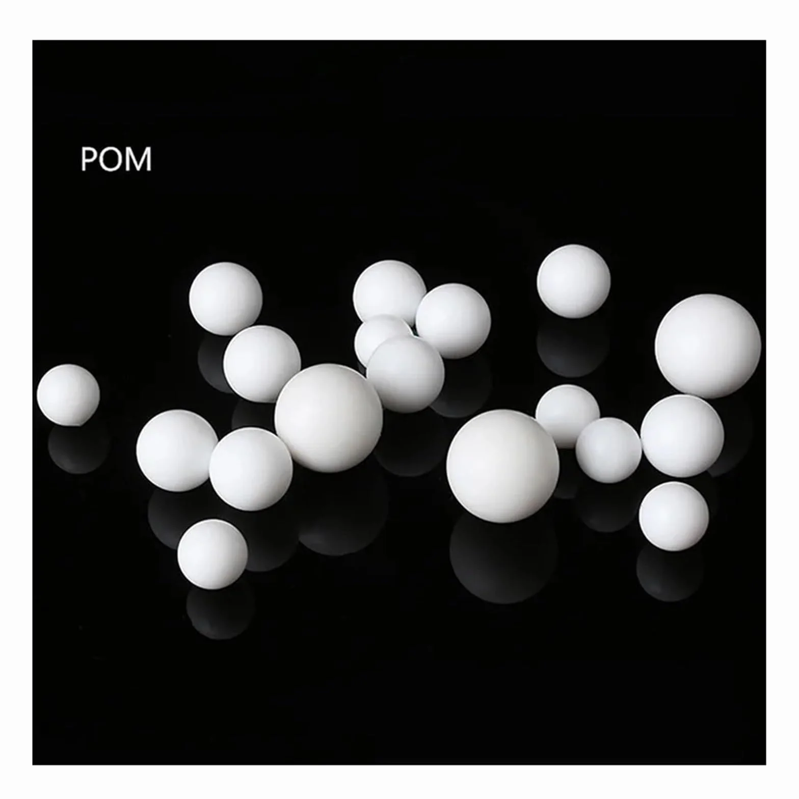 Precision Solid POM Plastic Ball Diameter 2/3/4/4.5/5/6/6.35/6.95/7/8/9/10~50.8mm Bearings Rolling Bead Polyoxymethylene White (Size : 3mm (100pcs))