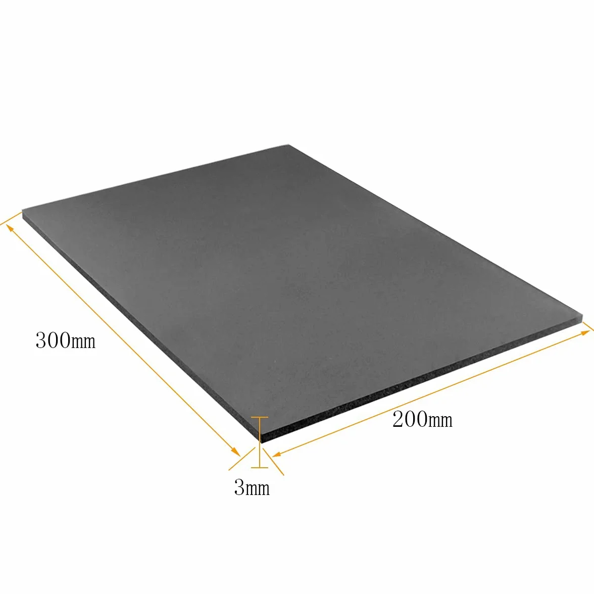 Zestaw 5 arkuszy z pianki samoprzylepnej o długości 300 mm x 200 mm szerokości x 3 mm grubości gumy neoprenowej z zamkniętymi komórkami, antywibracyjne, antypoślizgowe, do ochrony mebli