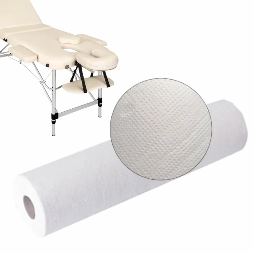Podkład Medyczny Higieniczny w Rolce, Jednorazowe Prześcieradło Kosmetyczne, 60 cm x 50 m, Biały, 2-Warstwowy