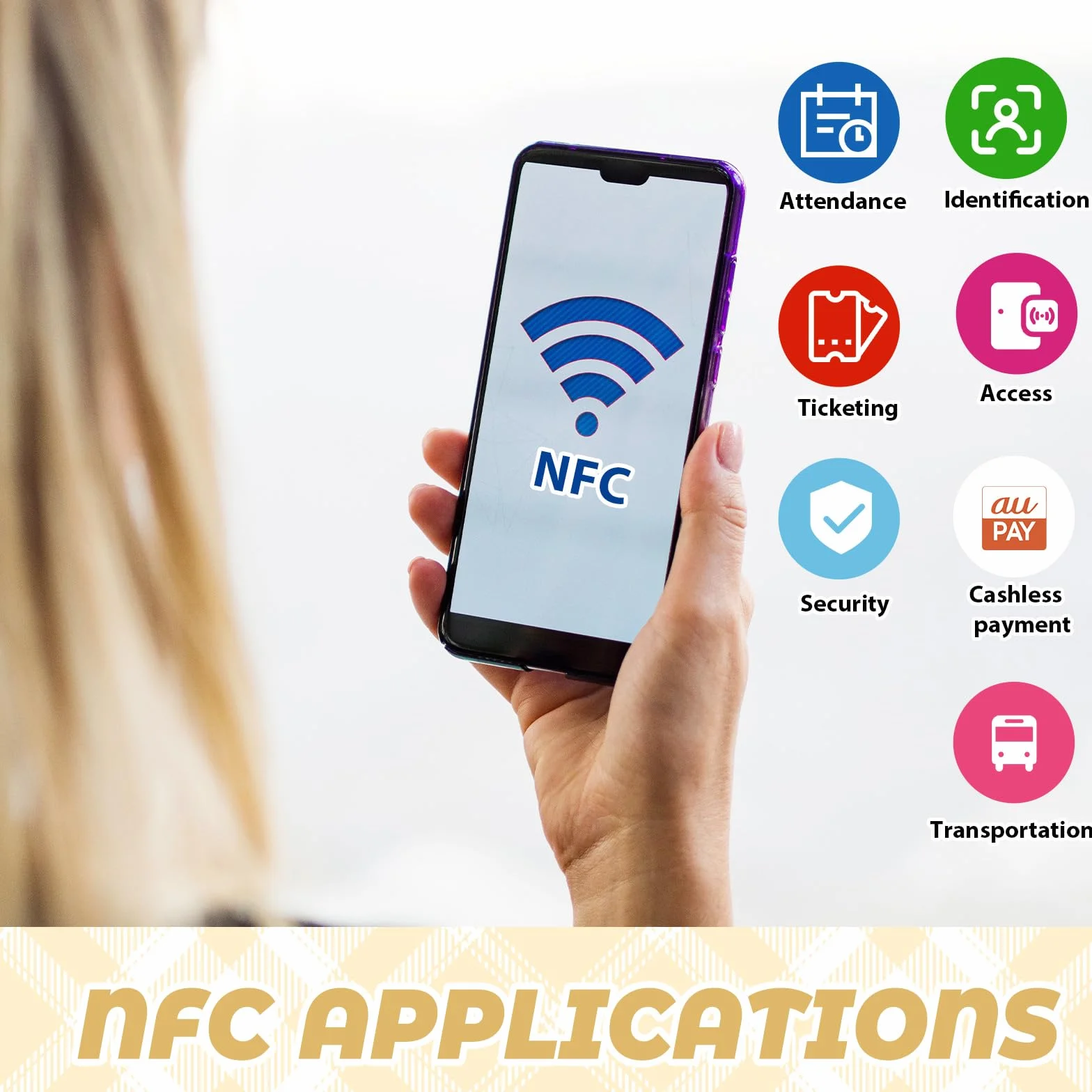 Karty NFC NTAG215 50 szt. puste monety wielokrotnego zapisywania PCW 504 bajtów
