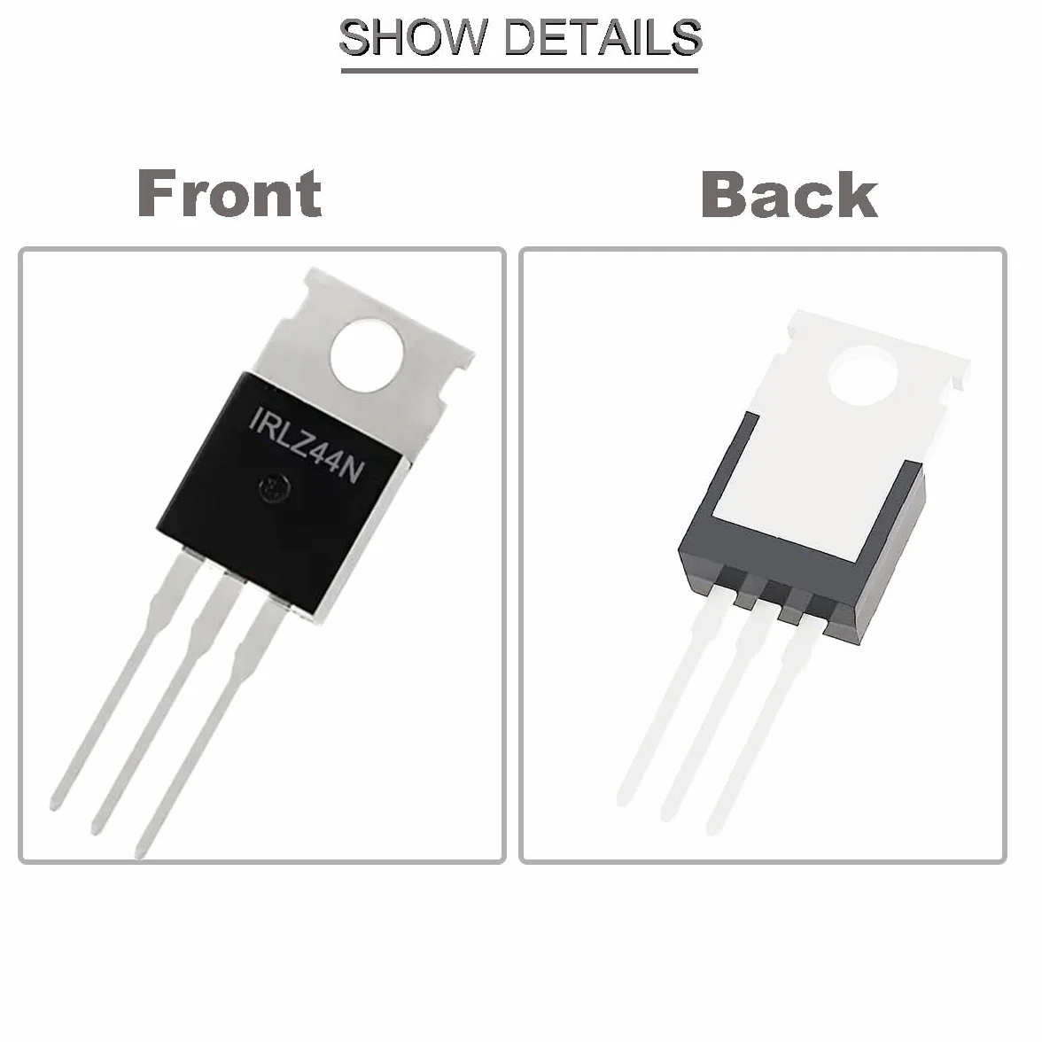 20 sztuk tranzystor IRLZ44N tranzystor Mosfet IRLZ44NPBF N-Channel TO-220AB 30A 55V 3Pin Międzynarodowy prostownik z radiatorem z gumową podkładką silikonową