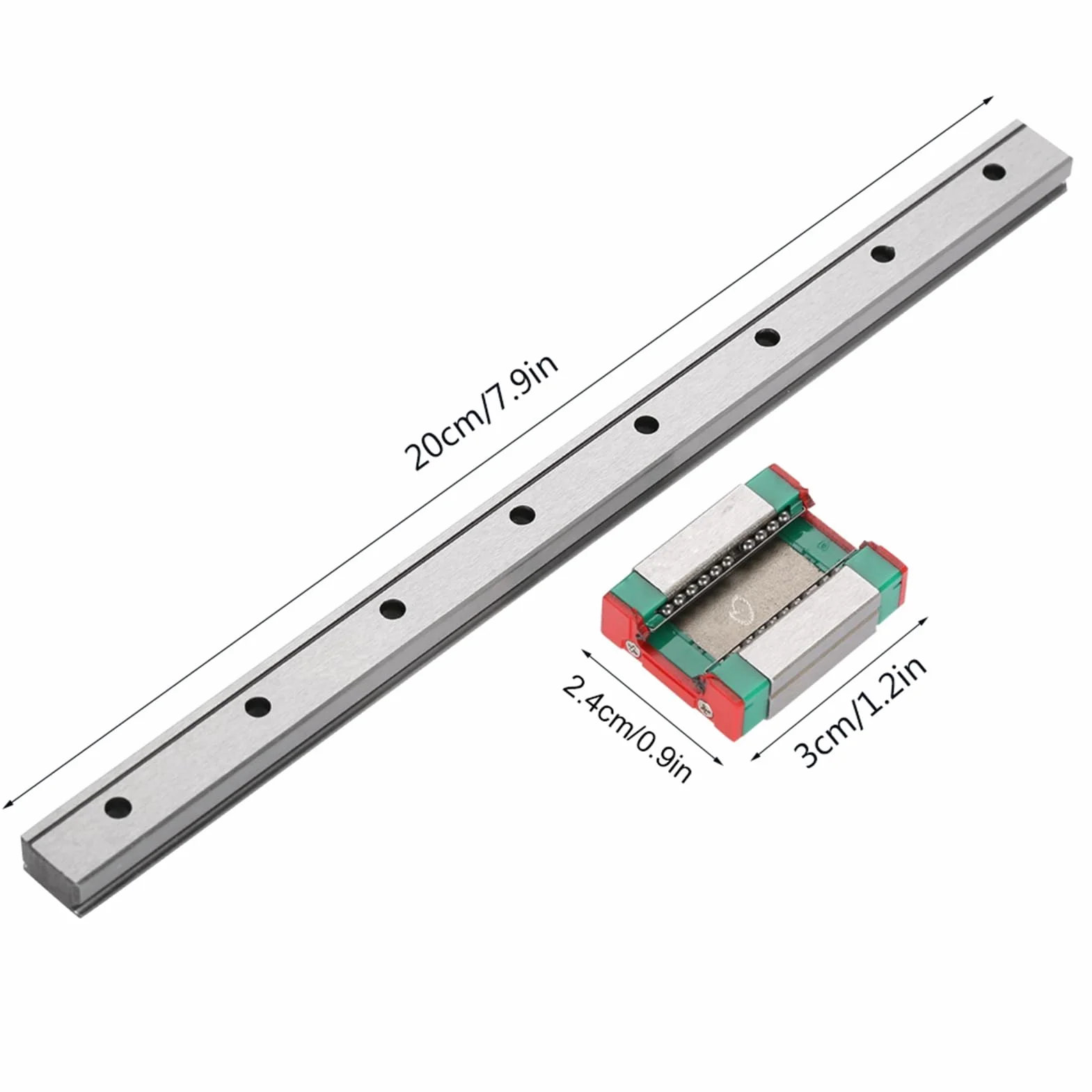 1 sztuka model LML12B miniaturowa prowadnica liniowa prowadnica szynowa o szerokości 12 mm różnorodna długość i blok wózka jezdnego OPAKOWANIE WIELOKROTNE socialme-eu (200mm)