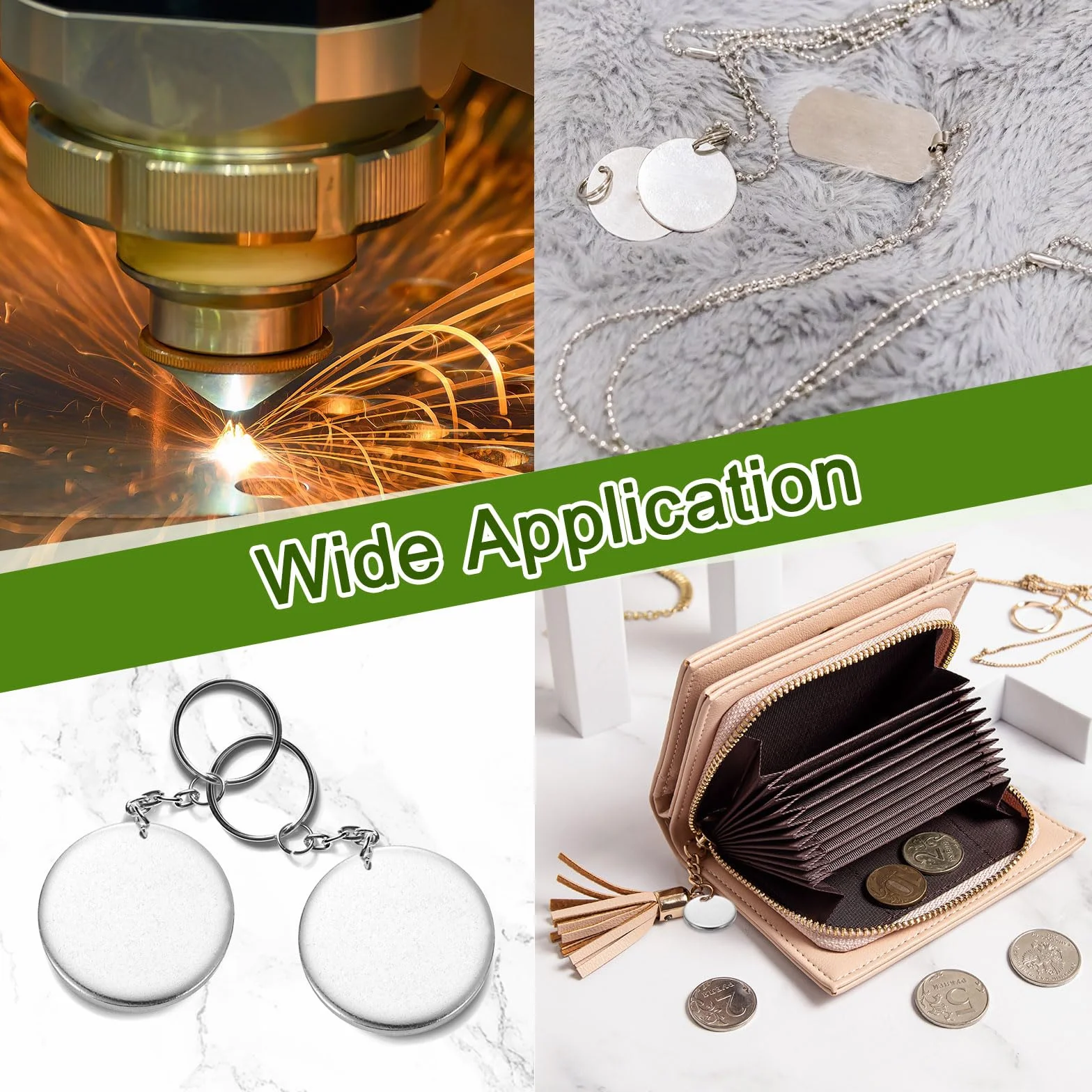 QUARKZMAN 5 sztuk dysków ze stali nierdzewnej, średnica 48 mm, grubość 4 mm, stal nierdzewna 304, płaska, okrągła, okrągła, okrągła, do rzemiosła, tłoczenia i produkcji biżuterii