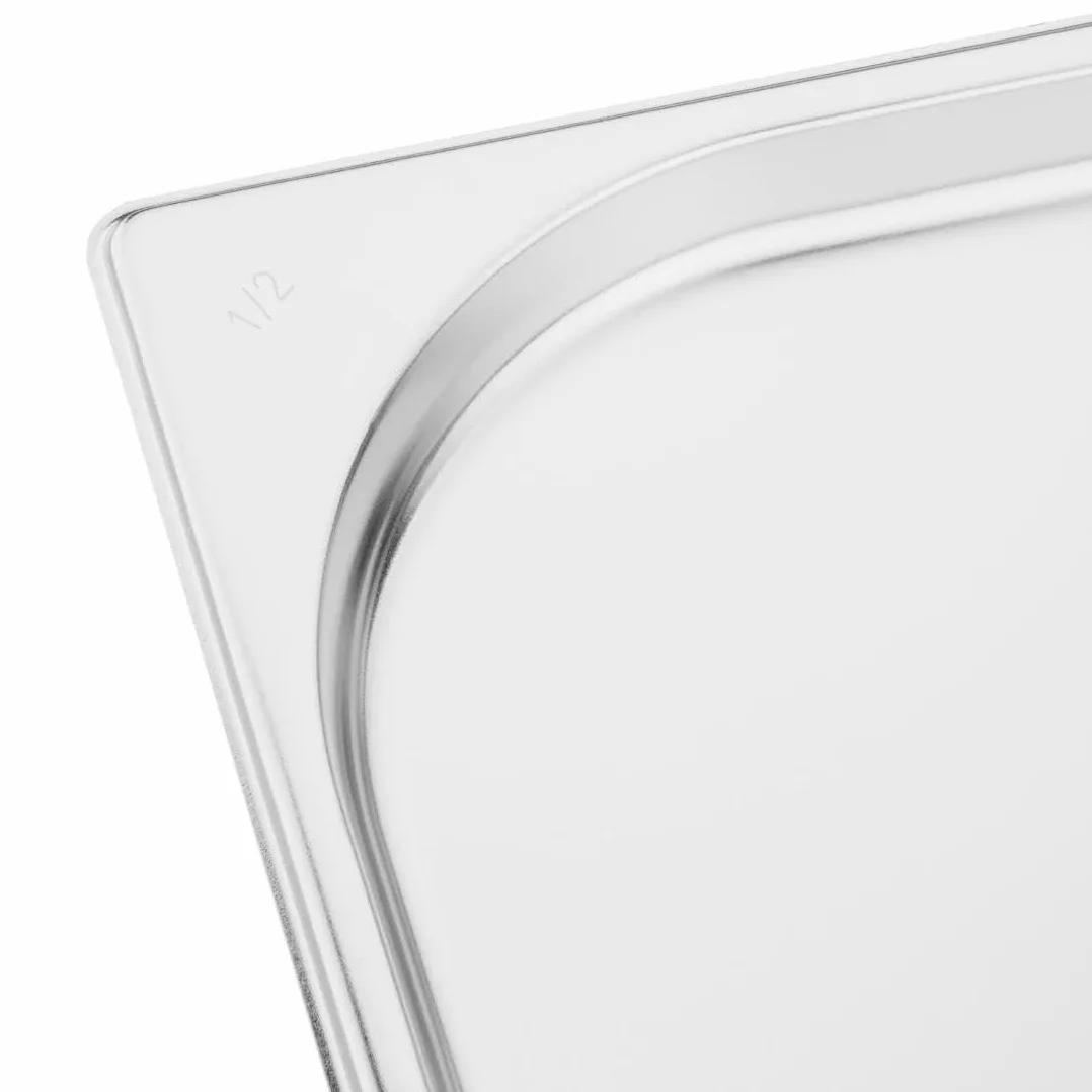 Vogue K906 Stal nierdzewna 1/2 Gastronorm patelnia 1,2 l/20 mm głęboki pojemnik na żywność, srebrny