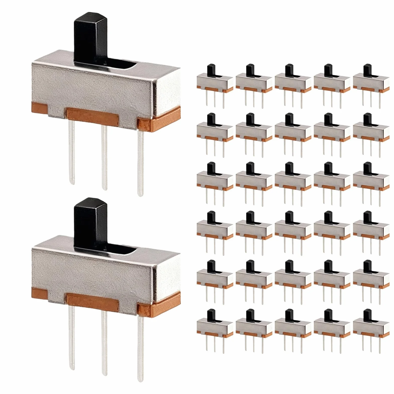 Przełącznik suwakowy 0,5 A 50 V DC 3-pinowy mini 2-pozycyjny pionowy