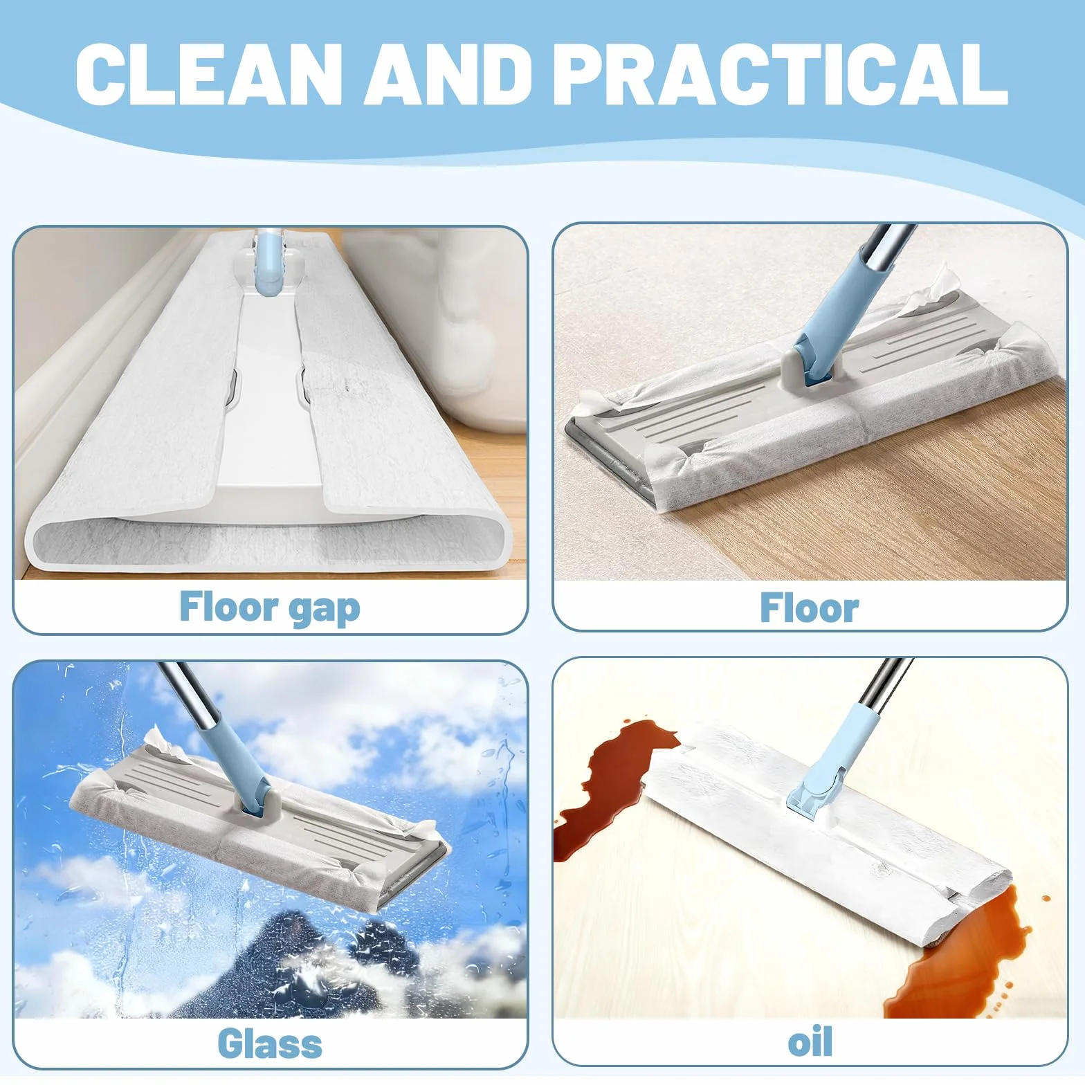 Jednorazowe ściereczki do zamiatania na sucho 100 szt. kompatybilne z Speedmop 19 x 15 x 9 cm