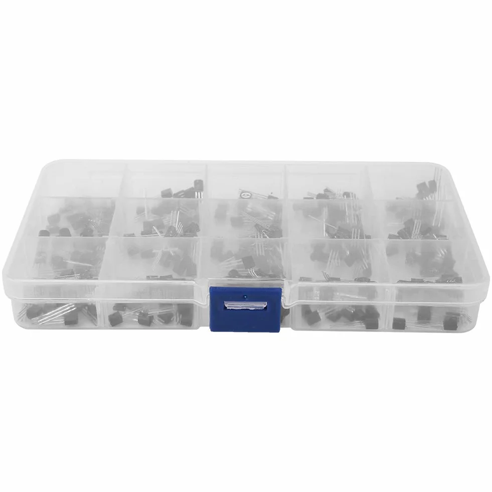 Asortyment S9012 S9013 S9014 S8050 S8550 2n3904 2n3906 Bc327 Bc337 Tl431 Mpsa42 Mpsa92 A1015 C1815 13001 zestaw Asortyment Transportu Systemy urządzeń półprzewodnikowych
