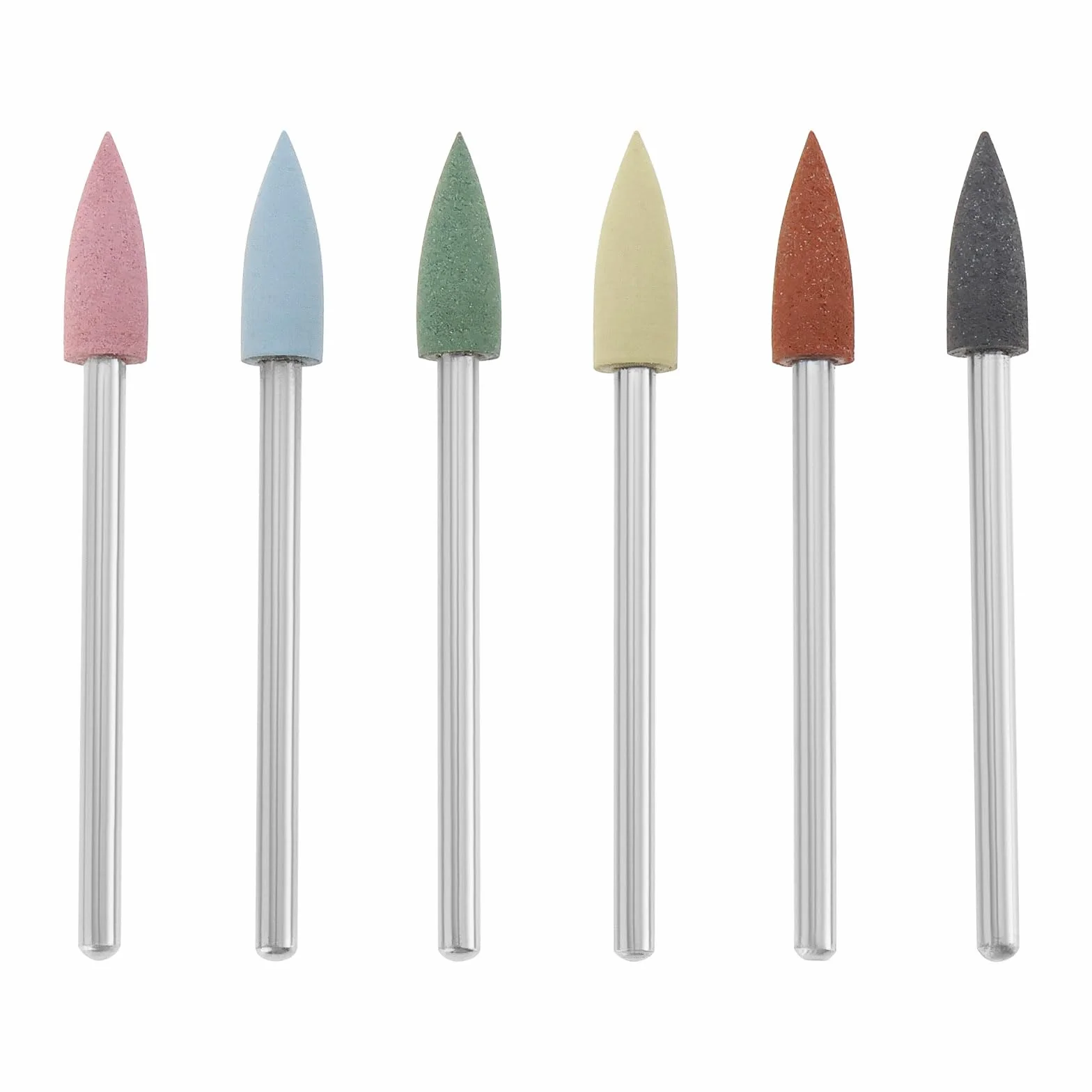 Create idea 6 szt. 2,35 mm silikonowa instalacja polerska głowica szlifierska spiczaste narzędzie obrotowe narzędzie tarcza polerska narzędzie odpowiednie do szlifowania metalu, różowy niebieski