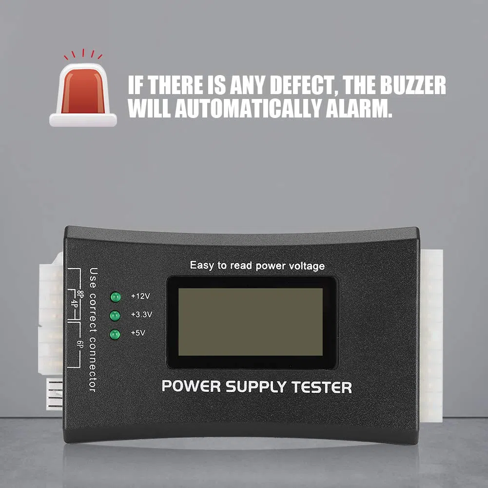 20Pin/24Pin ATX LCD Tester Zasilania Komputera do Złącza ATX, BTX, ITX, TFX i Przewodu P4/P6/P8/SATA/IDE PC Power Tool