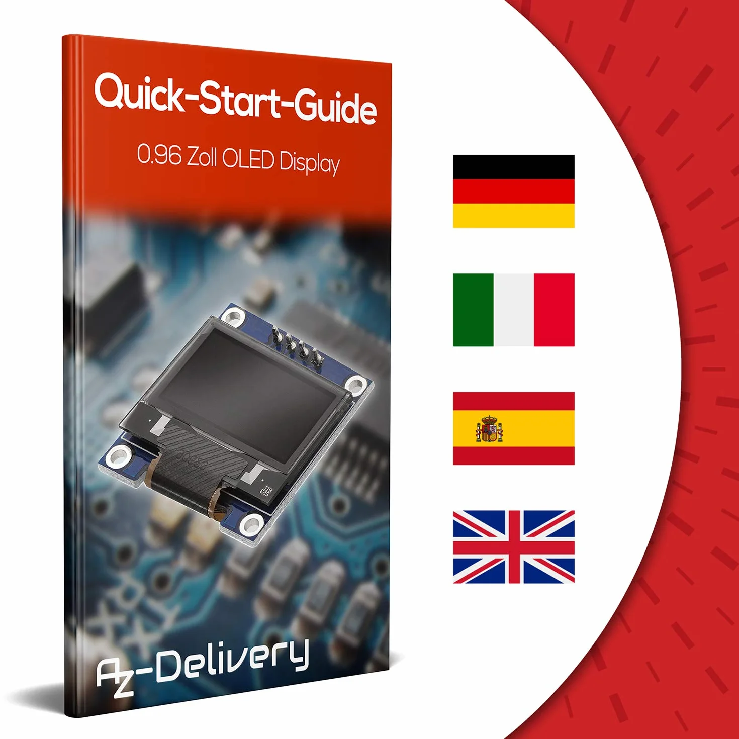 AZDelivery 0,96 cala OLED wyświetlacz I2C 128 x 64 pikseli I2C ssd1306 moduł wyświetlacza ekranu z białymi znakami kompatybilny z Arduino i Raspberry Pi w tym e-book!