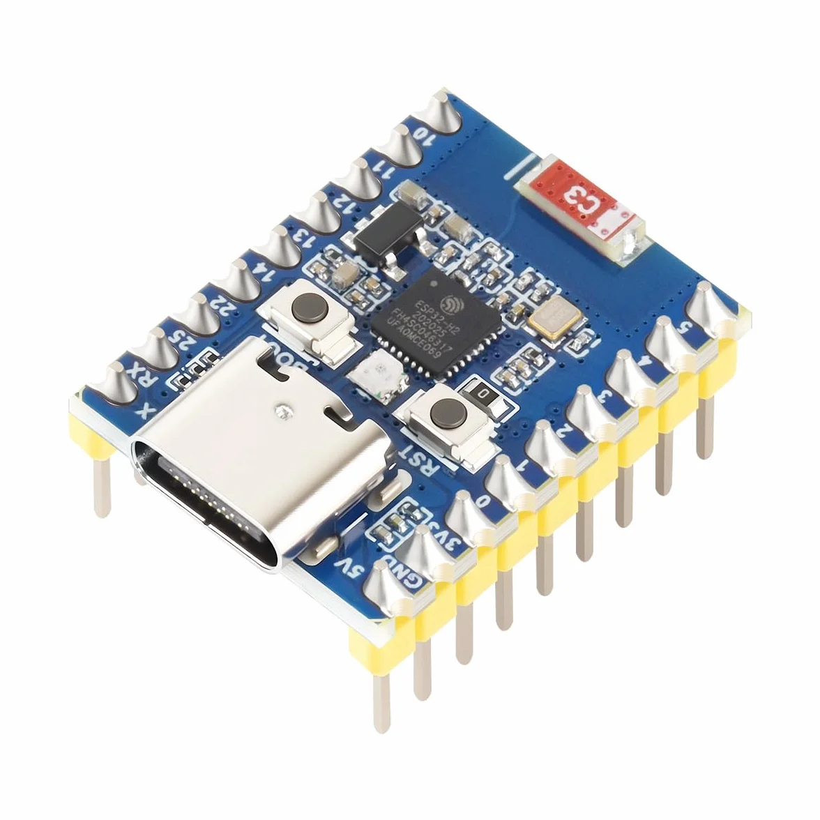 Waveshare ESP32-H2 Mini Development Board with ESP32-H2FH4S, 96MHz Processor, 4MB Flash, Support BLE/Zigbee/Thread Wireless Communication, with Pre-soldered Headers