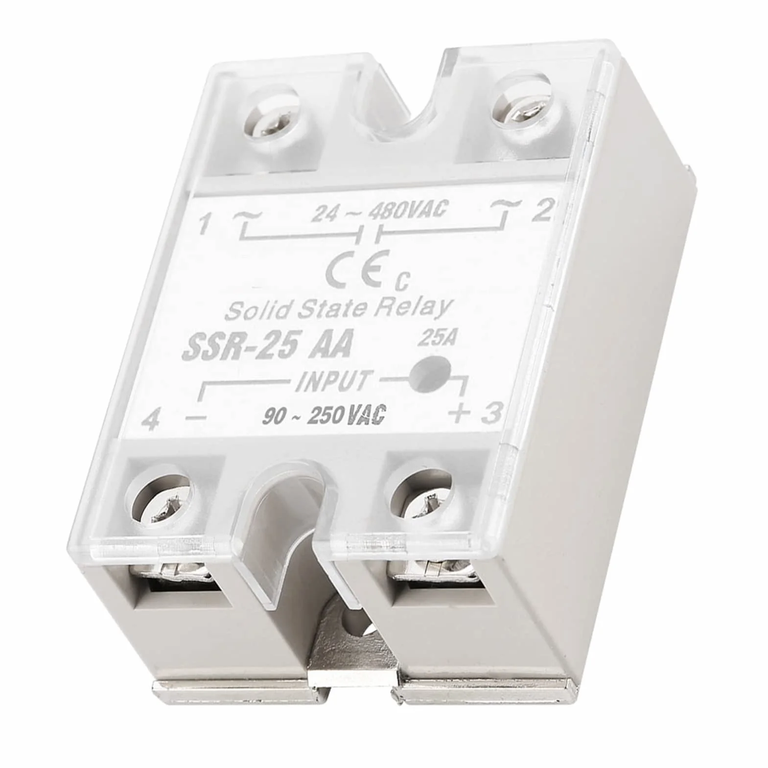 Przekaźnik Półprzewodnikowy SSR-25 AA 25A 240V AC 90-250V AC 24-480V AC