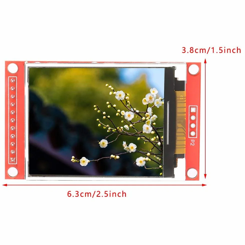 2-calowy moduł wyświetlacza LCD TFT 3 V/5,5 V kolorowy ekran 176 x 220 pikseli sterownik IC ILI9225 szeregowy interfejs peryferyjny