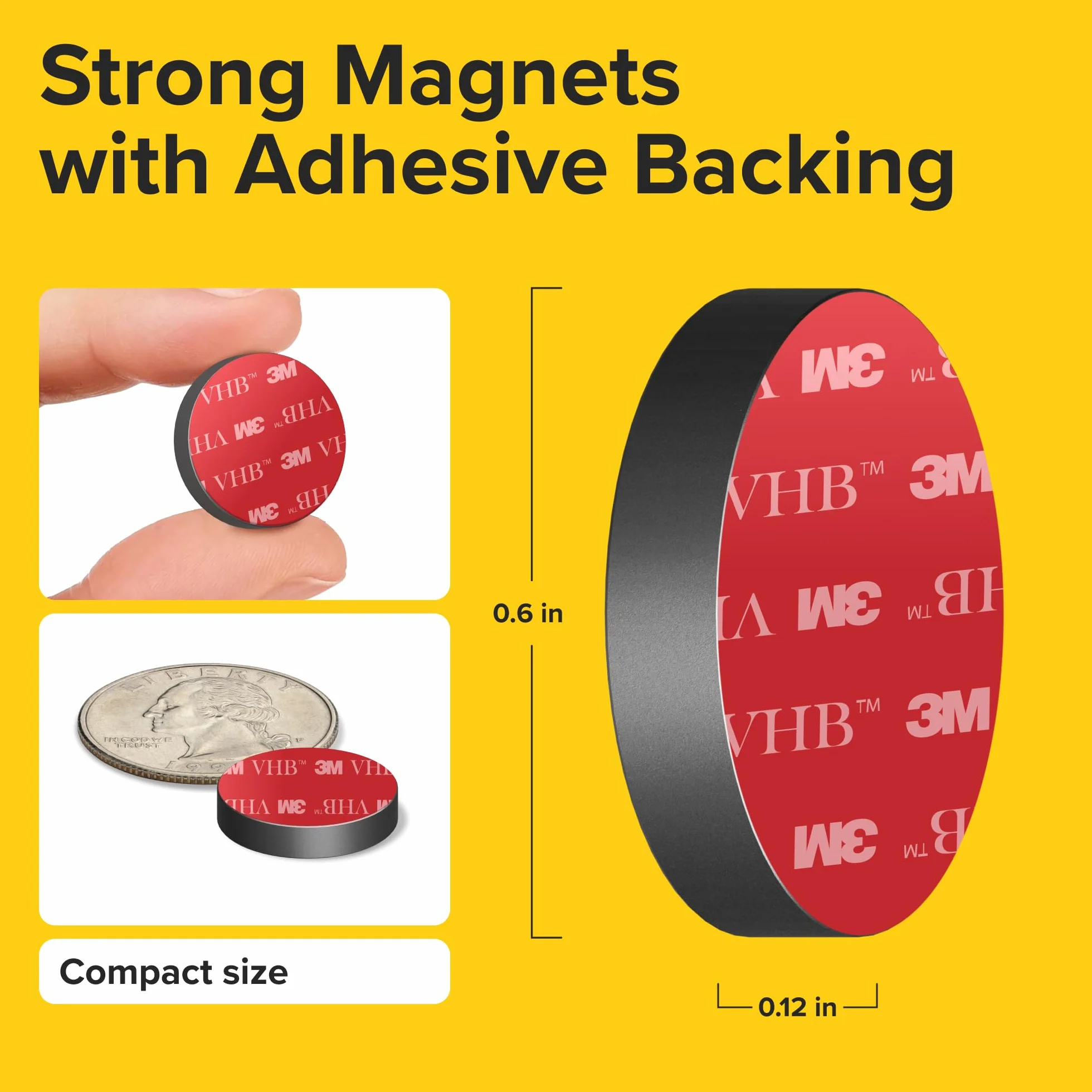 Ferrite Magnet D15 x 3 mm, 9448A, 90 szt./opakowanie, kolorowe pudełko